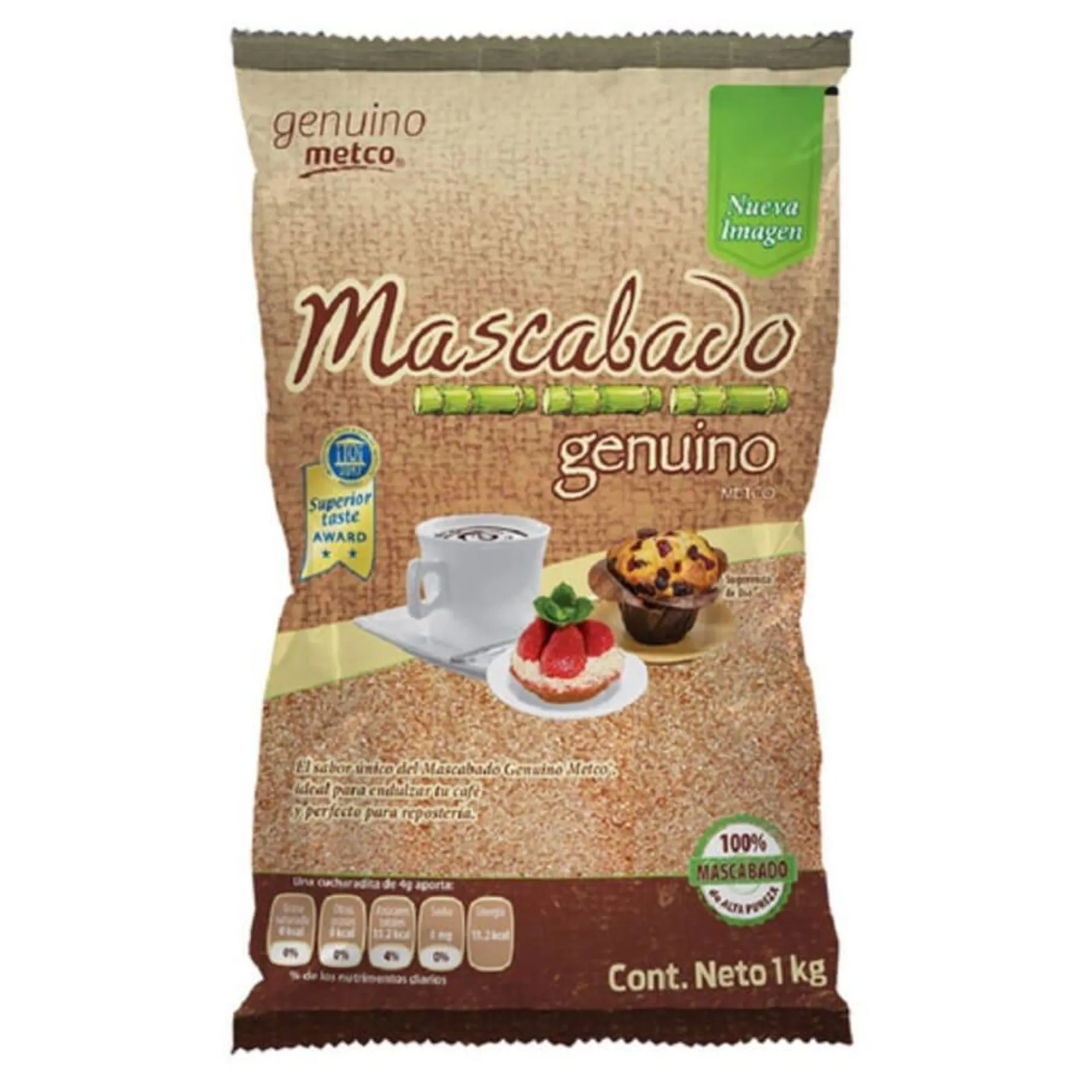 Azúcar Metco Genuino Mascabado 1 Kg