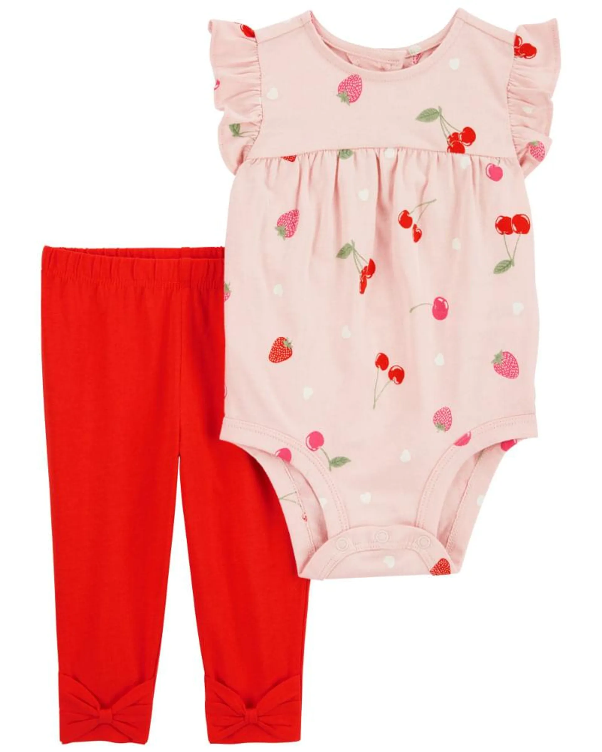 Conjunto De 2 Piezas De Pantalón Y Pañalero De Frutas Carter's