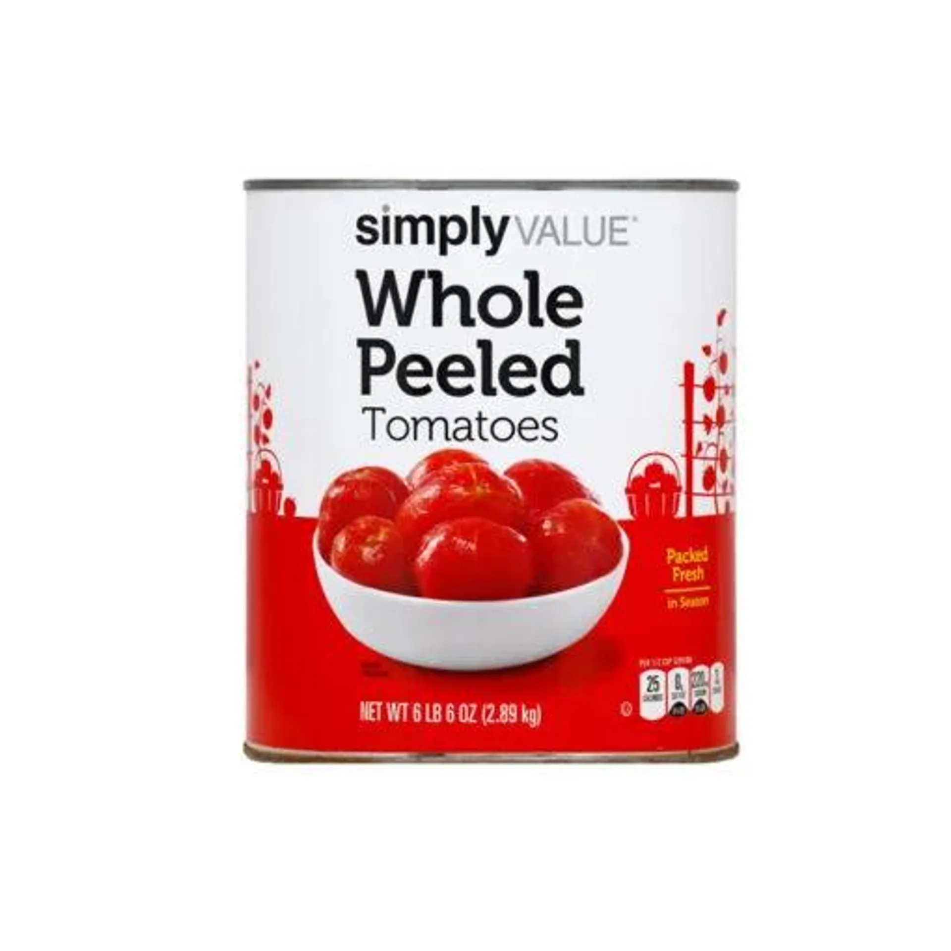 Lata de tomate entero sin piel Simply Value