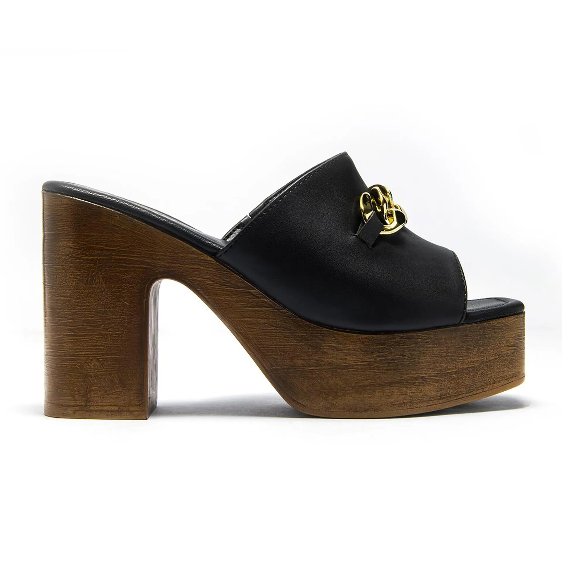 SANDALIA TACÓN BAJO CAPA DE OZONO PARA MUJER ESTILO 637902 NEGRO
