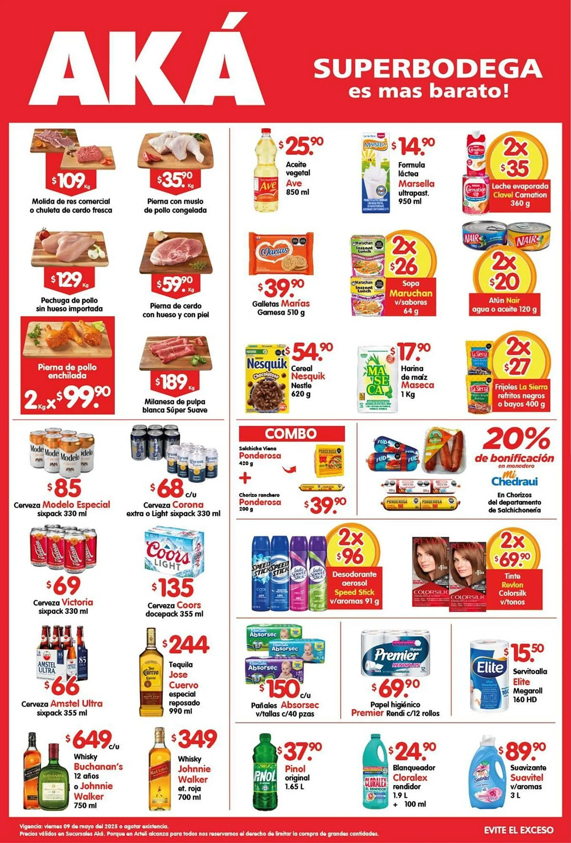 Catálogo de Catálogo AKÁ Superbodega 9 de mayo al 9 de mayo 2025 - Pagina 1