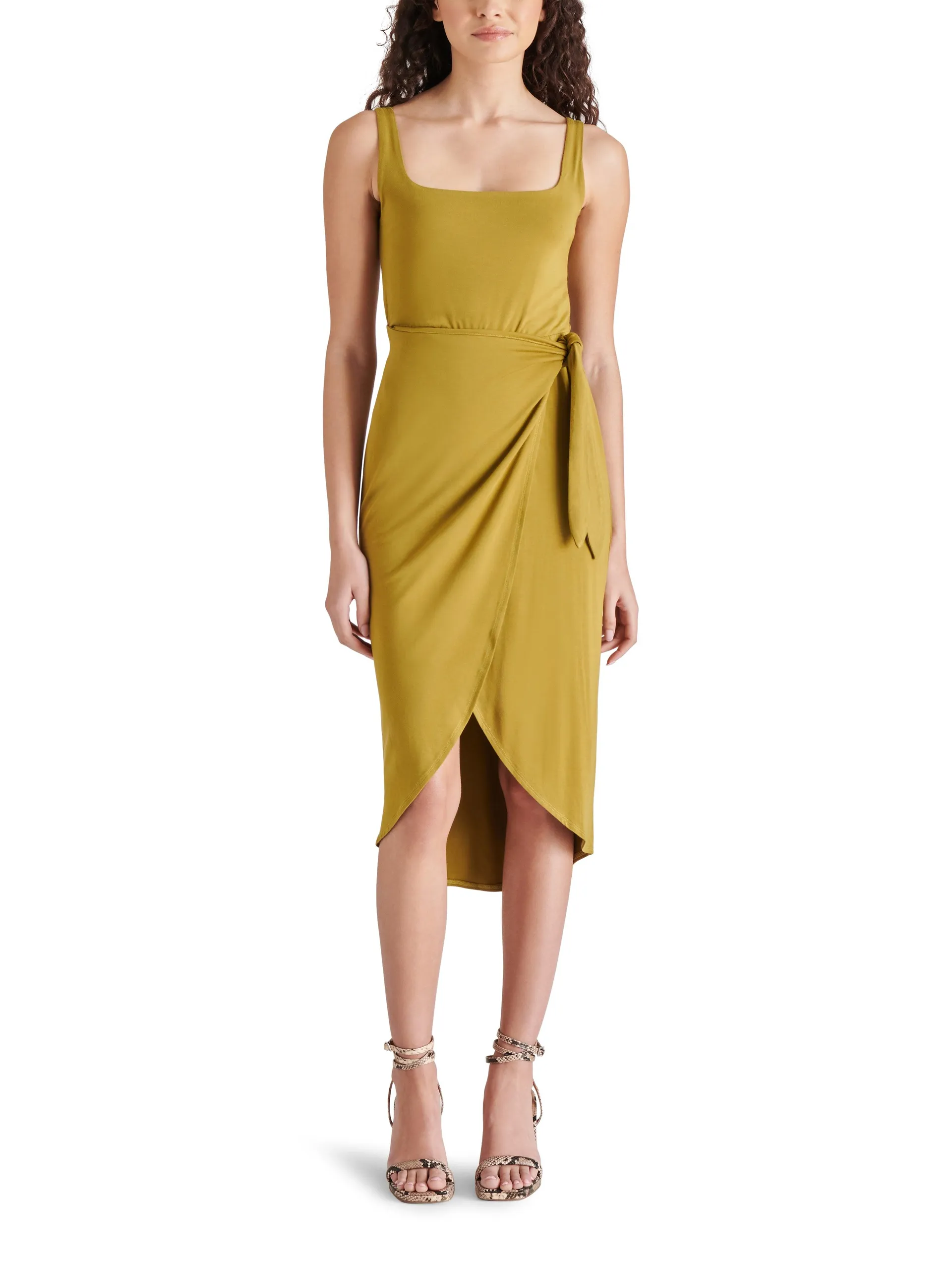 RHEA DRESS GREEN MOSS