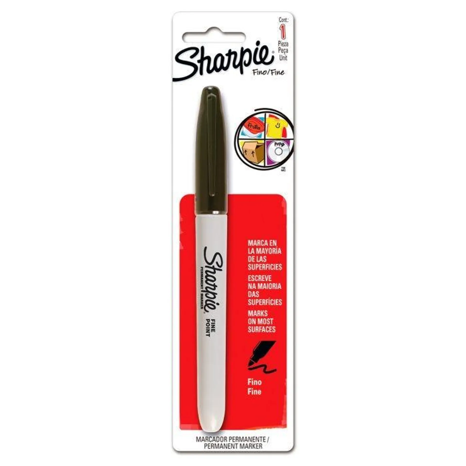 Marcador Permanente Sharpie Bl/1 Punto Fino