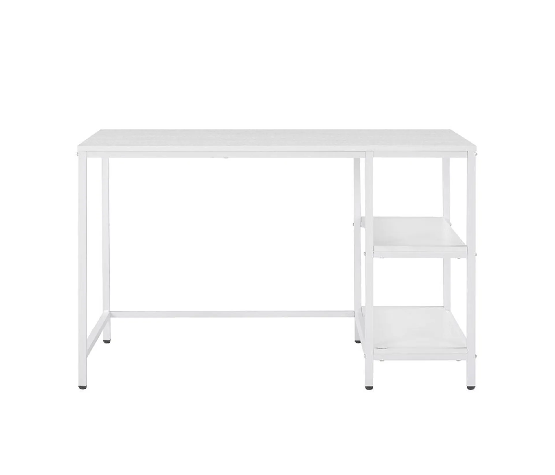 Escritorio Brass con 2 repisas 120 cm - Blanco