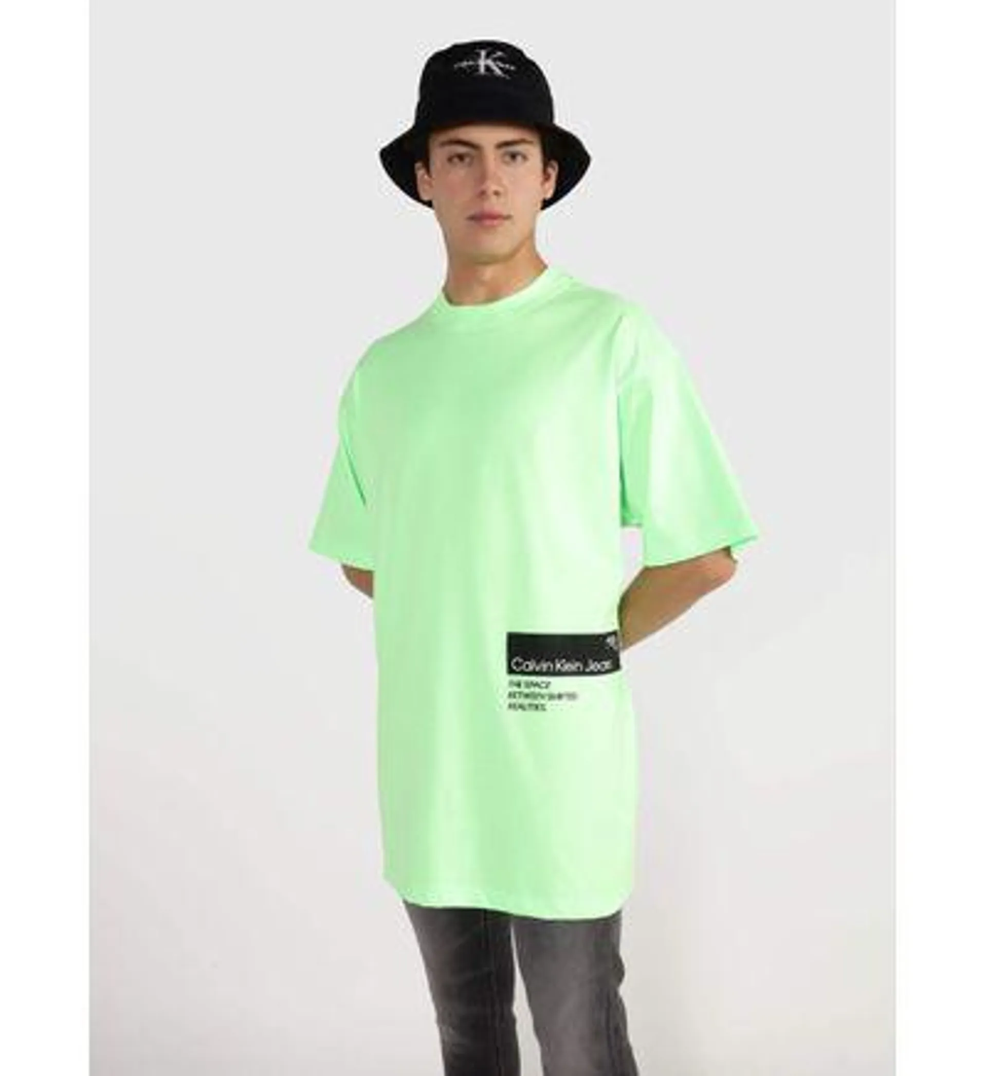 Playera Calvin Klein con Bloque Estampado Hombre Verde
