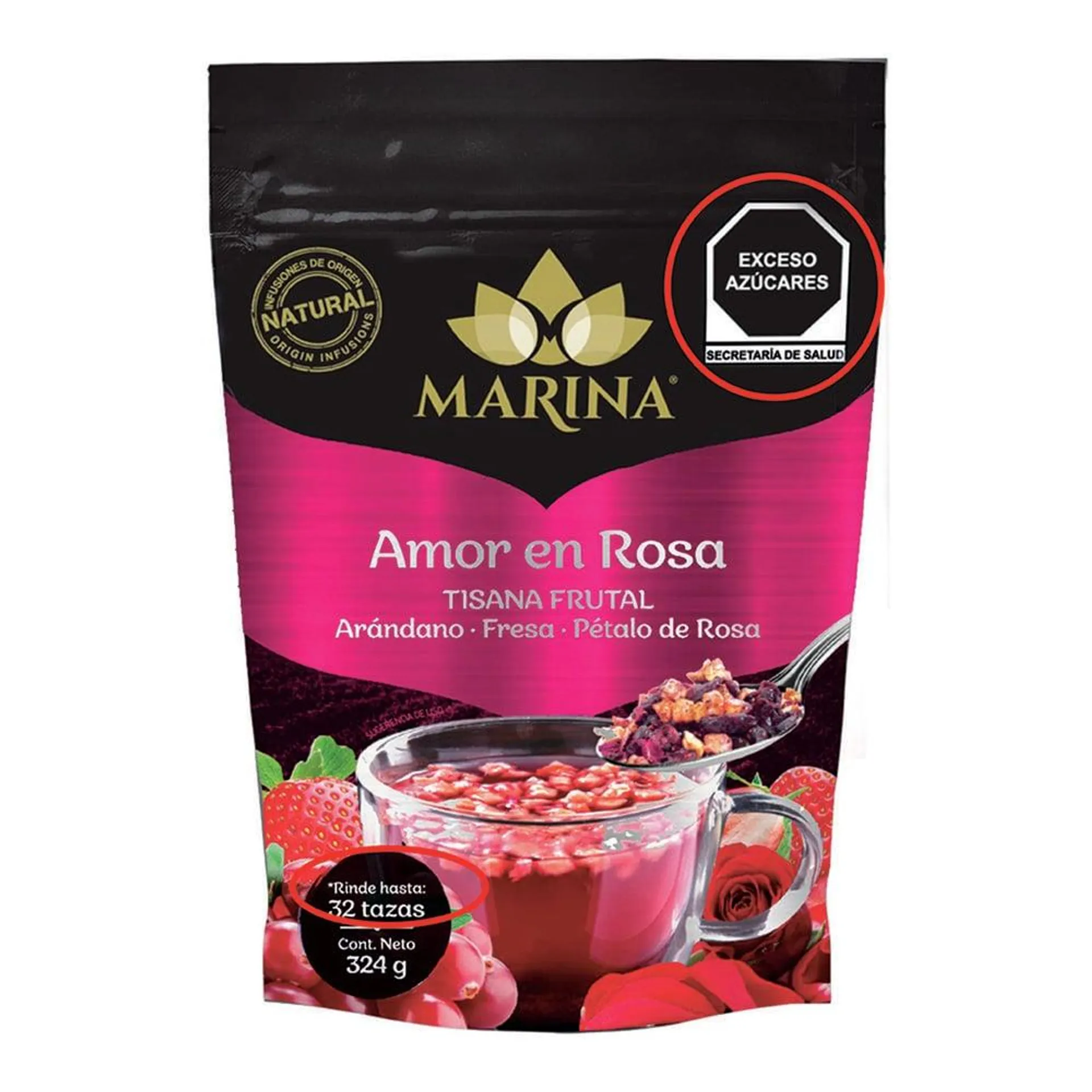 Tisana Frutal Amor en Rosa 324 gr