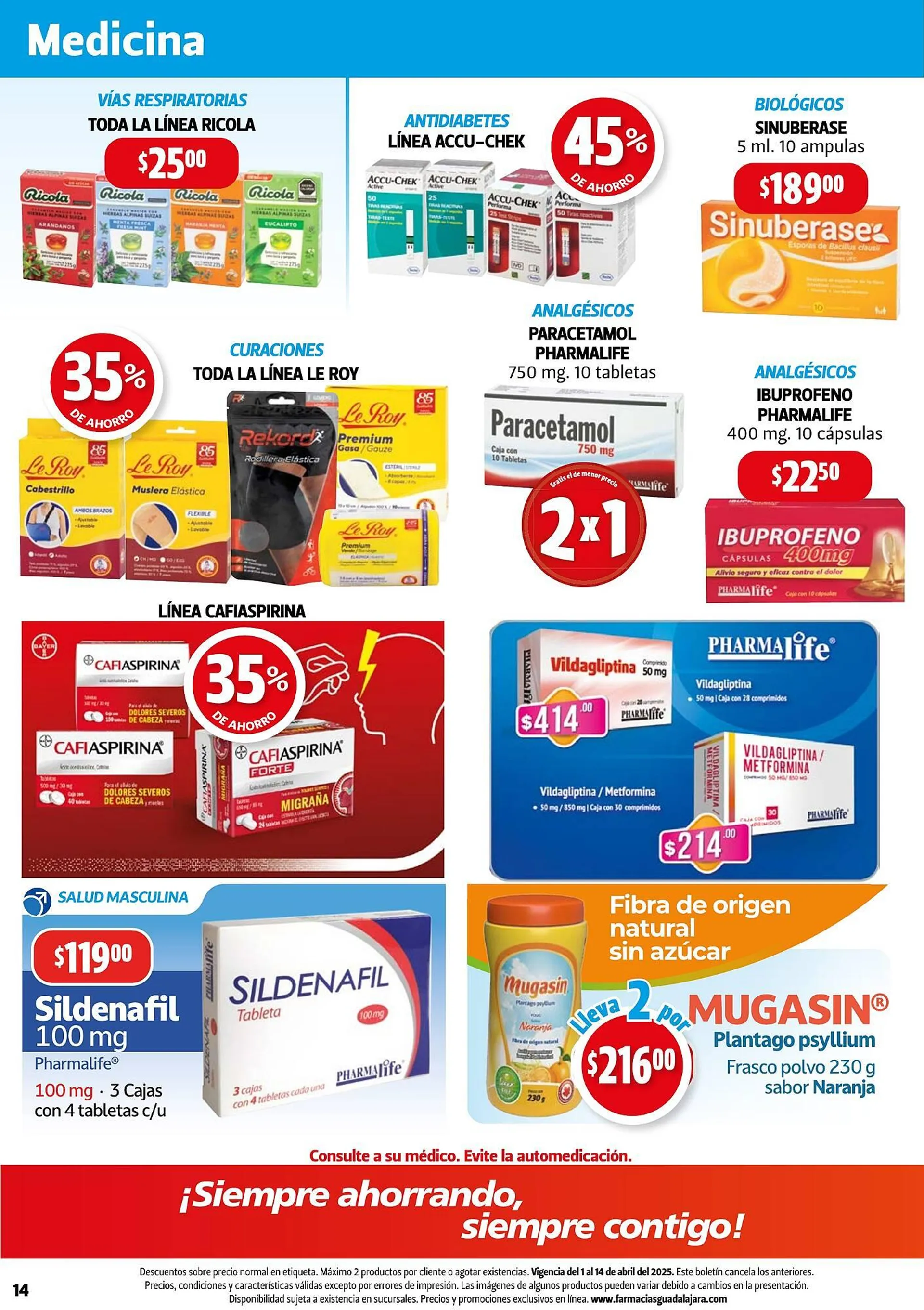 Catálogo de Catálogo Farmacias Guadalajara 1 de abril al 14 de abril 2025 - Pagina 14