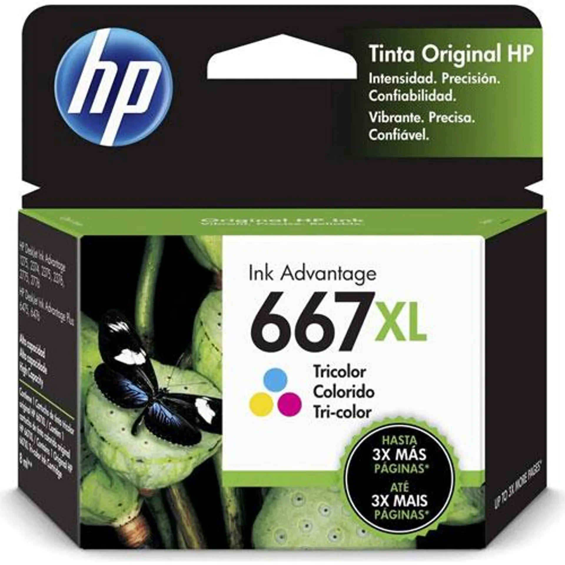 CARTUCHO DE TINTA HP 667XL TRICOLOR ORIGINAL (3YM80AL)