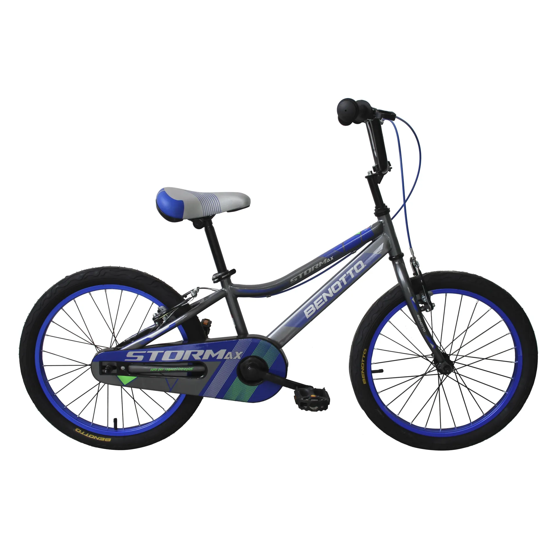 Bicicleta BENOTTO BMX STORMAX R20 1V. Niño Frenos ”V” Acero Gris Talla:UN