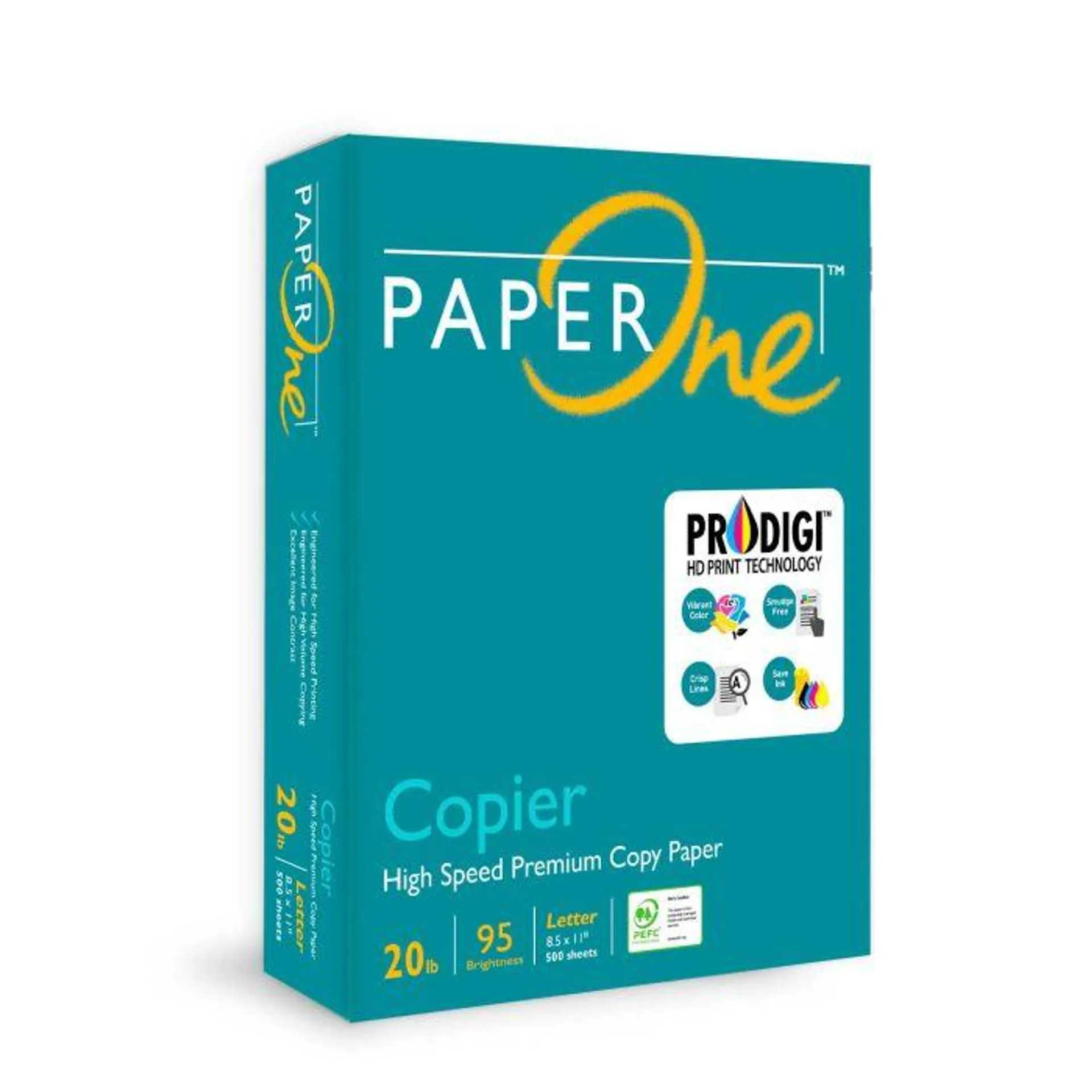 Bond Blanco Paper One 21.6 X 28 Carta C/500 75 Gms. Bco.96%