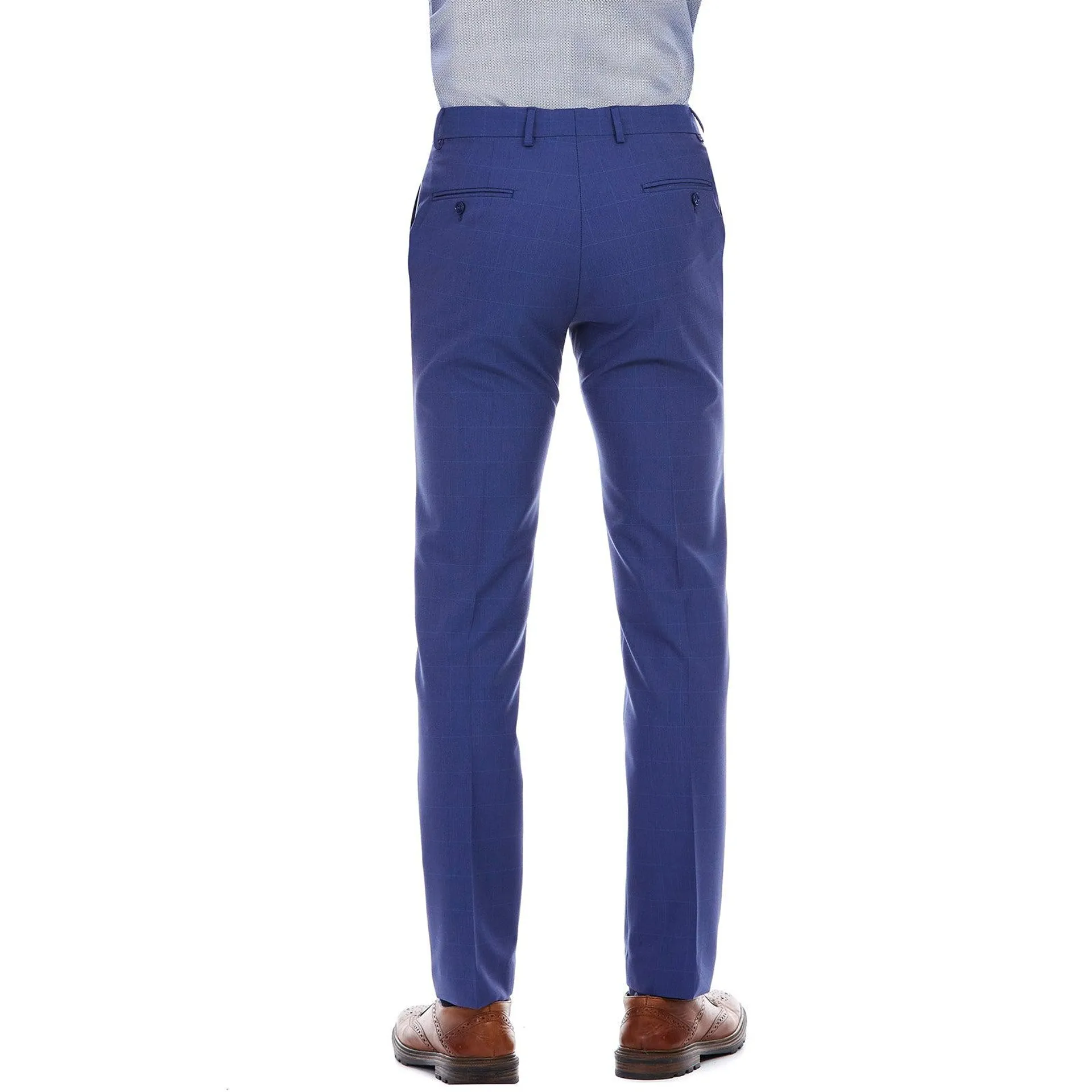 Pantalon a cuadros para hombre | Azul | Slim fit