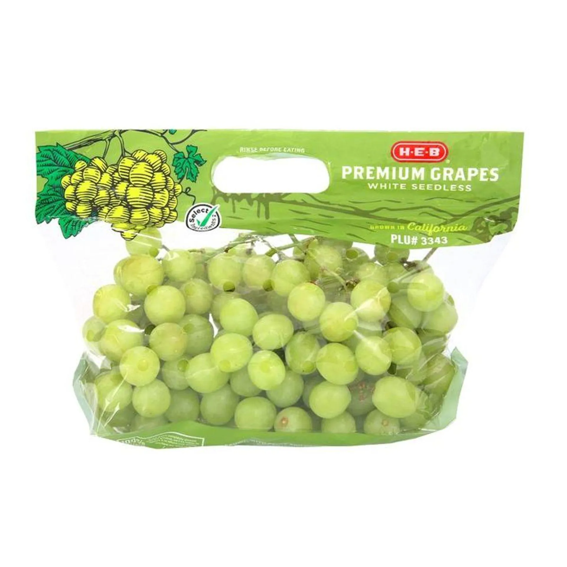 HEB Uvas Blancas Supremas Sin Semilla