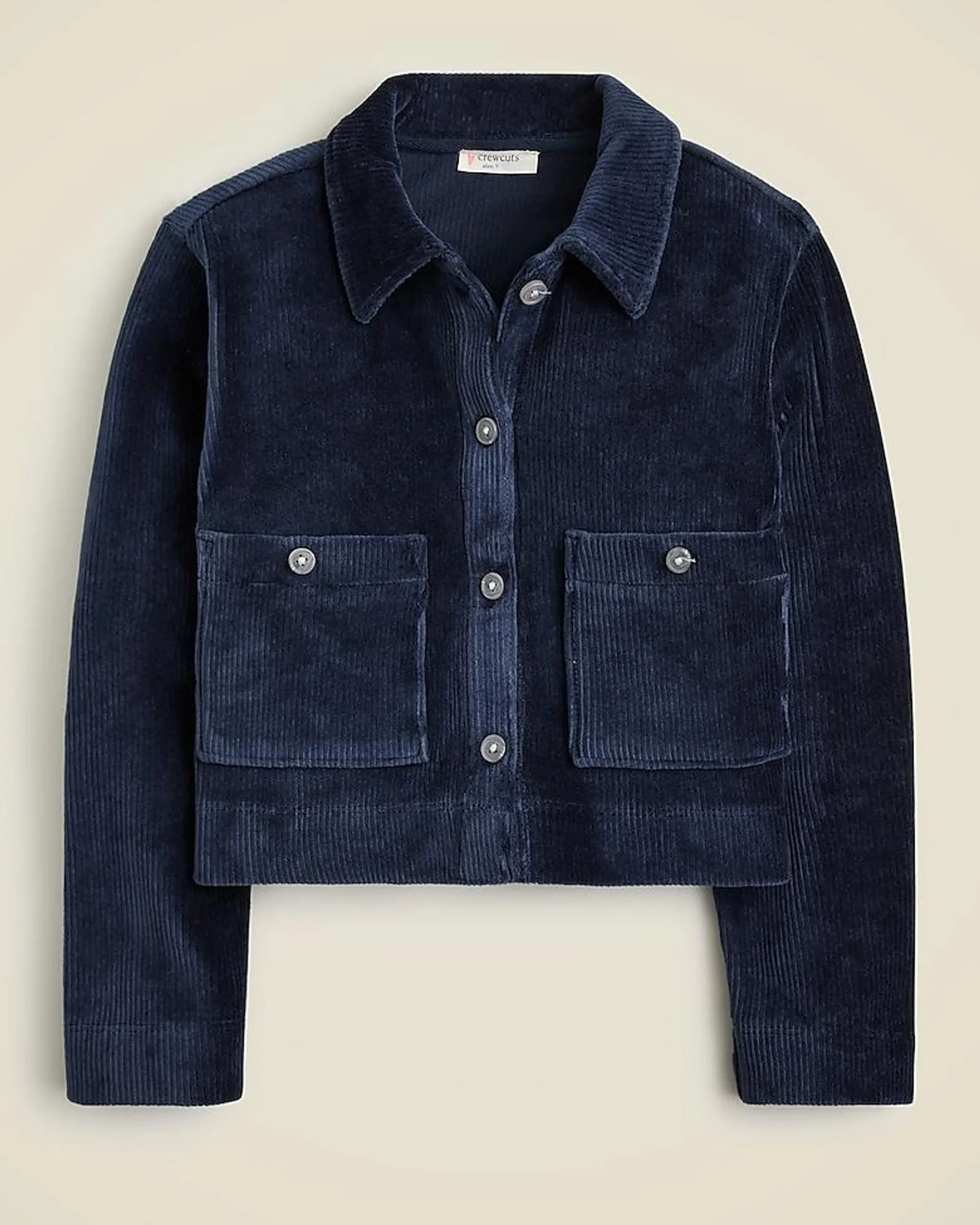 Girls' corduroy shirt-jacket