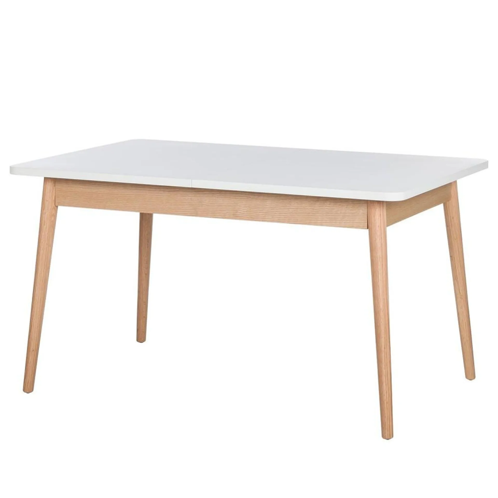 Splendid 140 - Mesa de comedor estilo minimalista en color blanco extensible