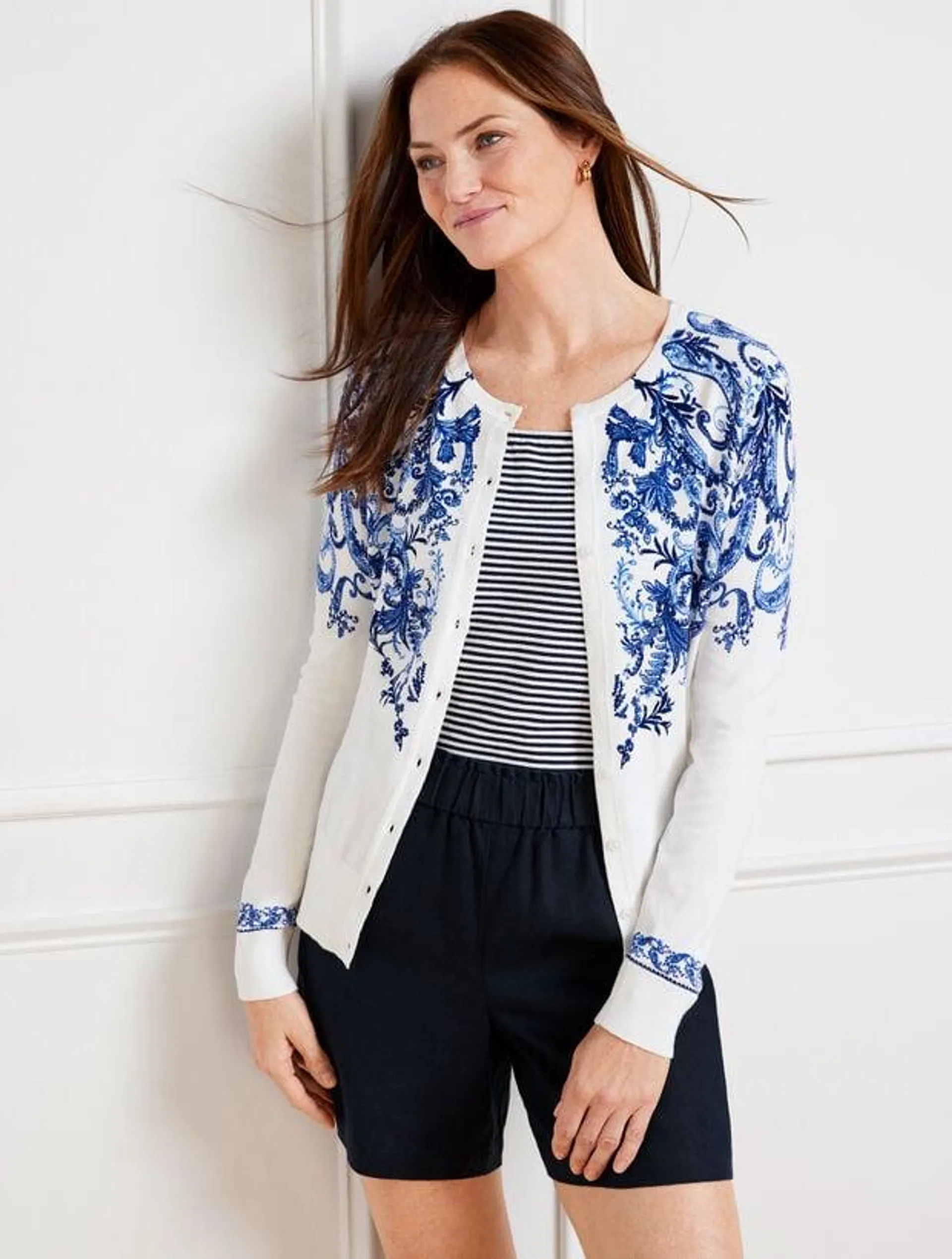 Charming Cardigan - Picnic Paisley