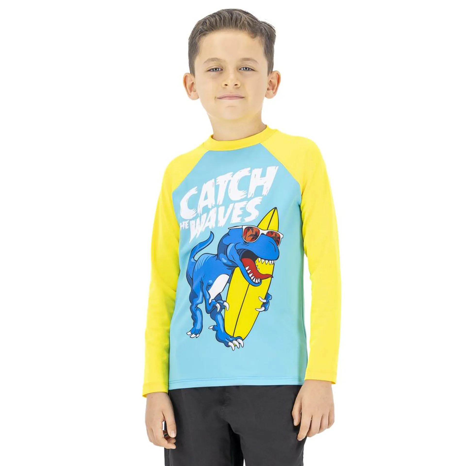 Playera Tipo Surf Hummo Niño Estampado Catch De Waves