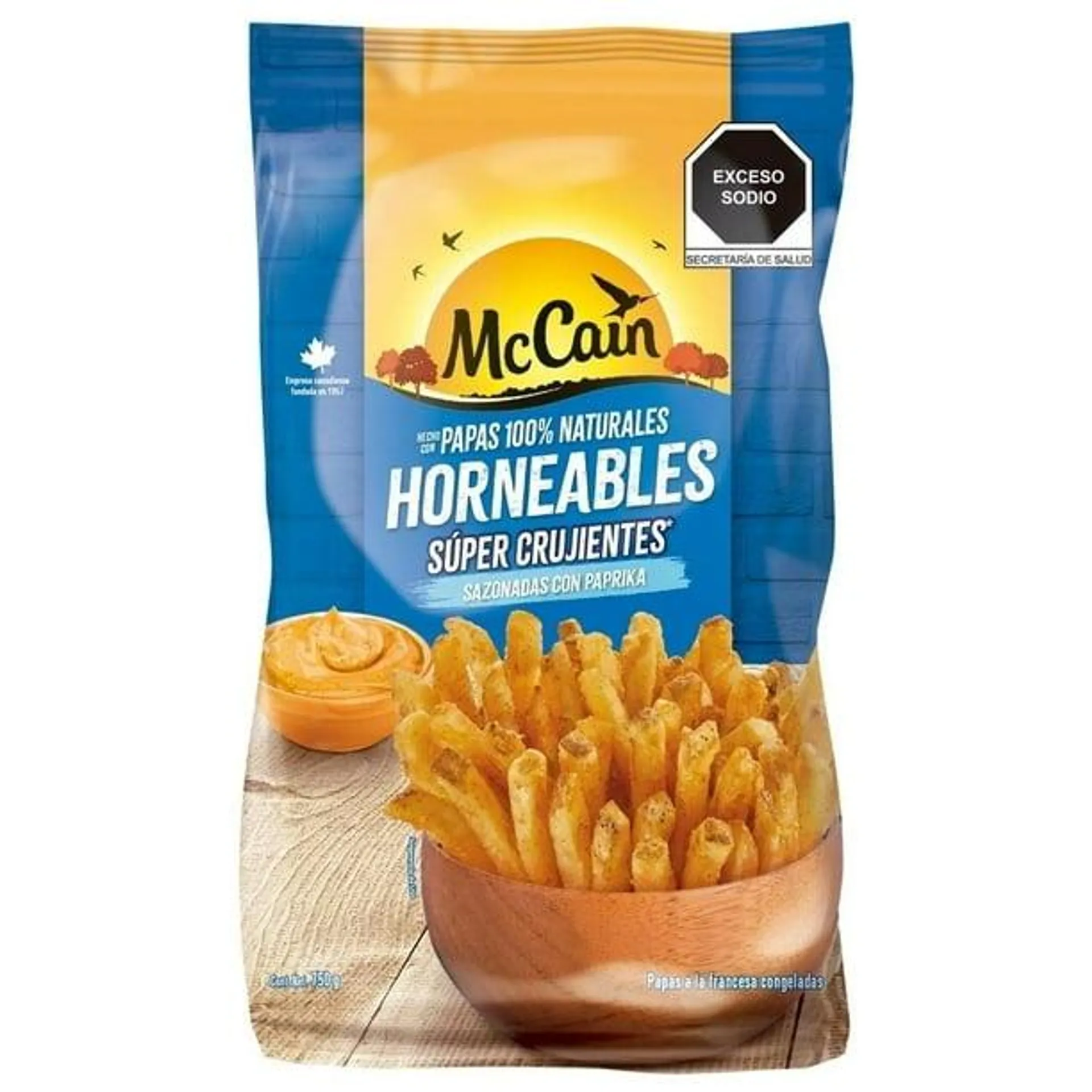 Papas a la francesa McCain congeladas corte regular con paprika 750 g