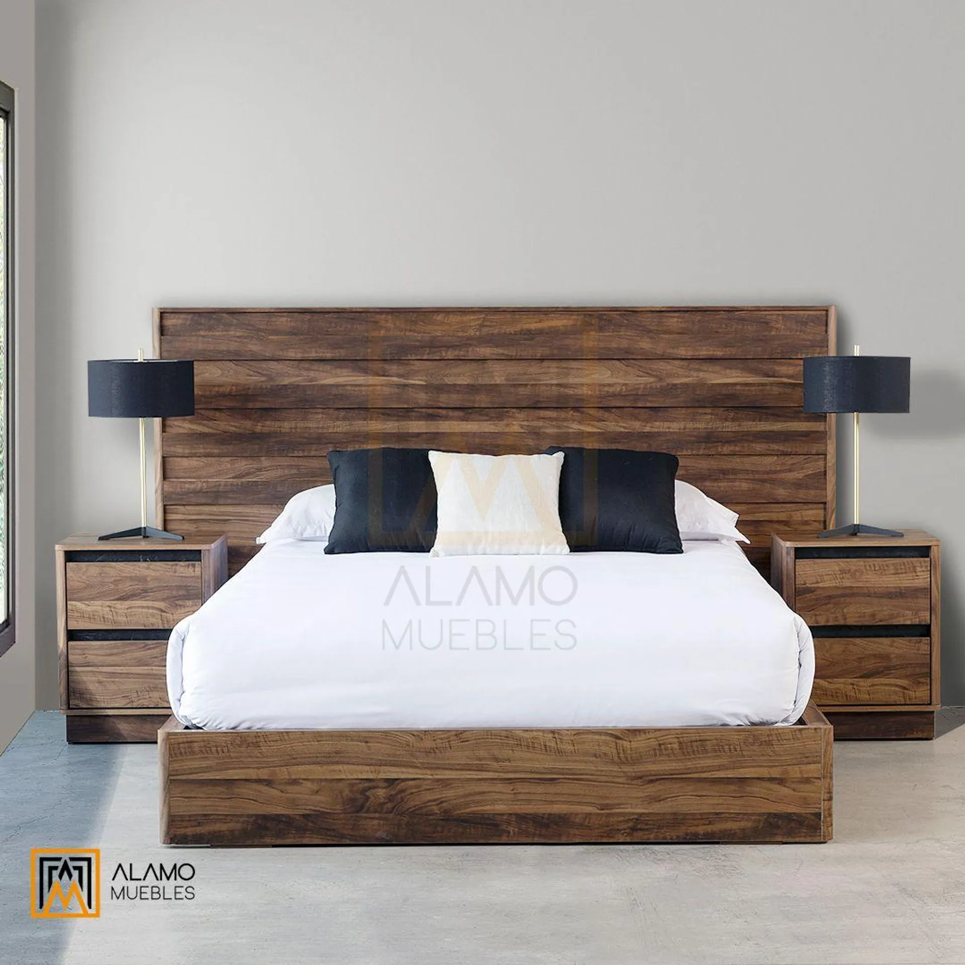 Set Britania Roble Mat/Qs 4 piezas