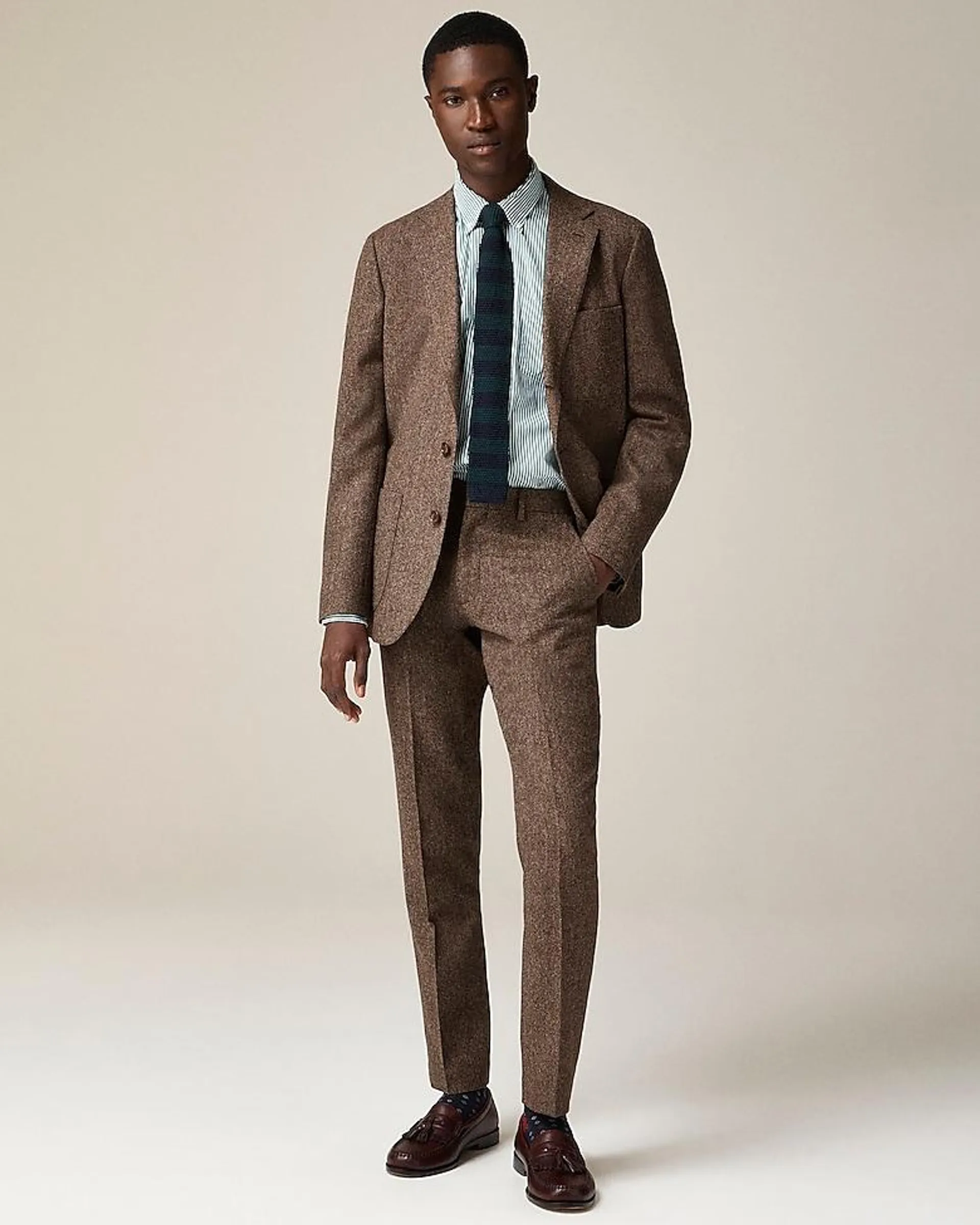 Ludlow Slim-fit suit jacket in English wool tweed