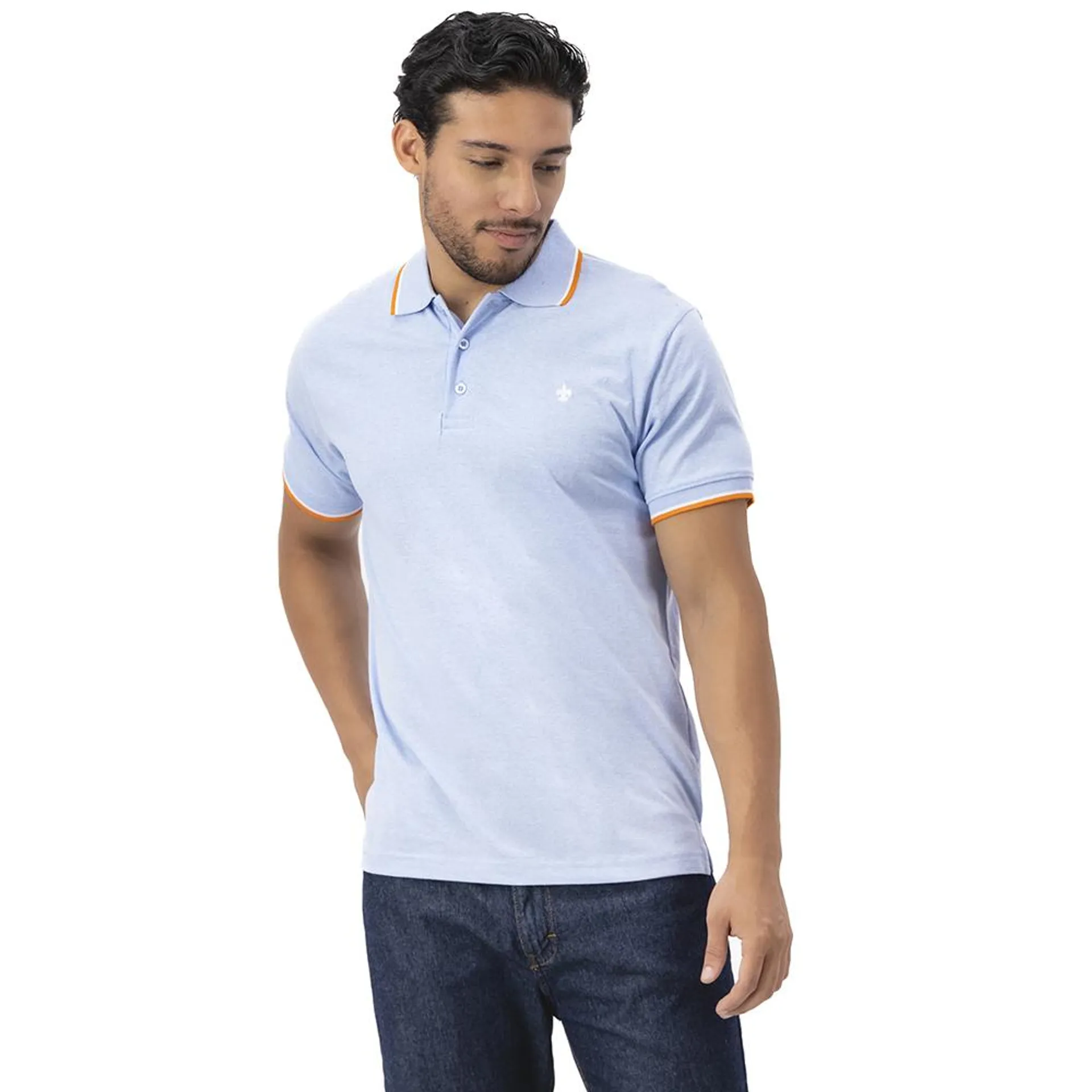 Playera Tipo Polo Hummo Hombre Logo En Pecho