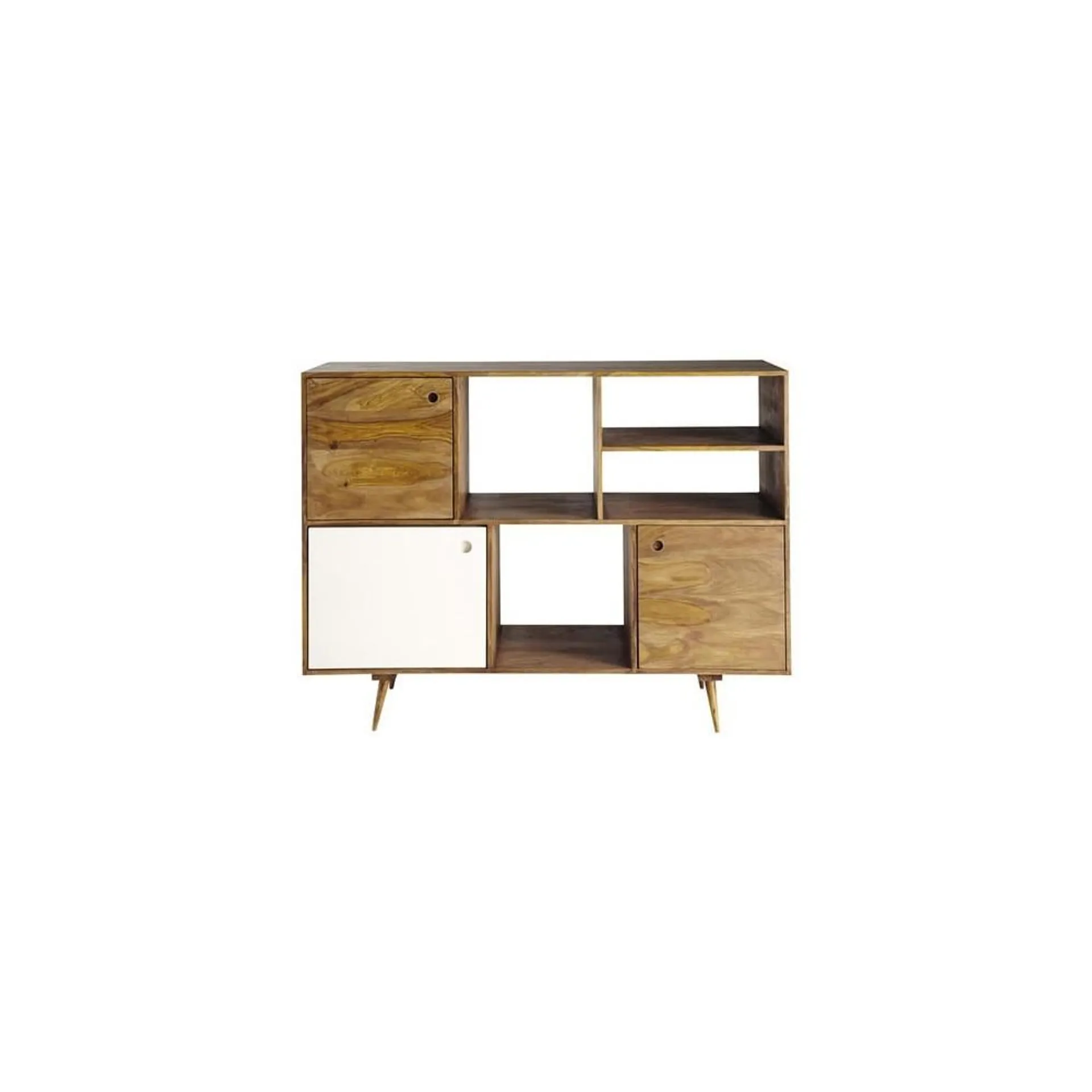 Andersen - Credenza estilo escandinavo con madera de tzalam, 3 puertas