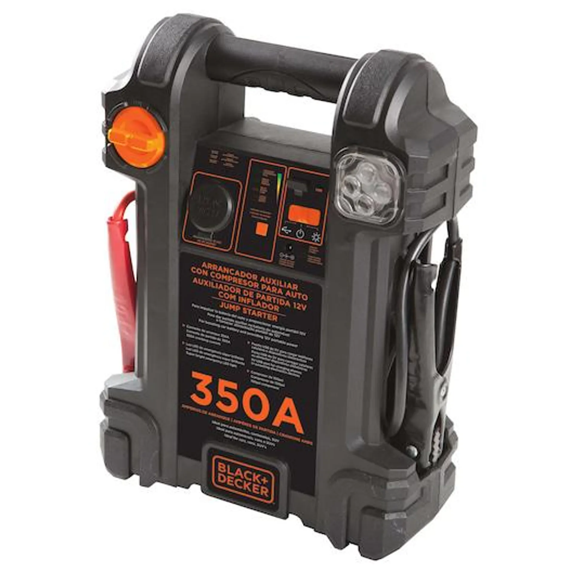 Arrancador Auxiliar con Compresor para Autos 350Amp