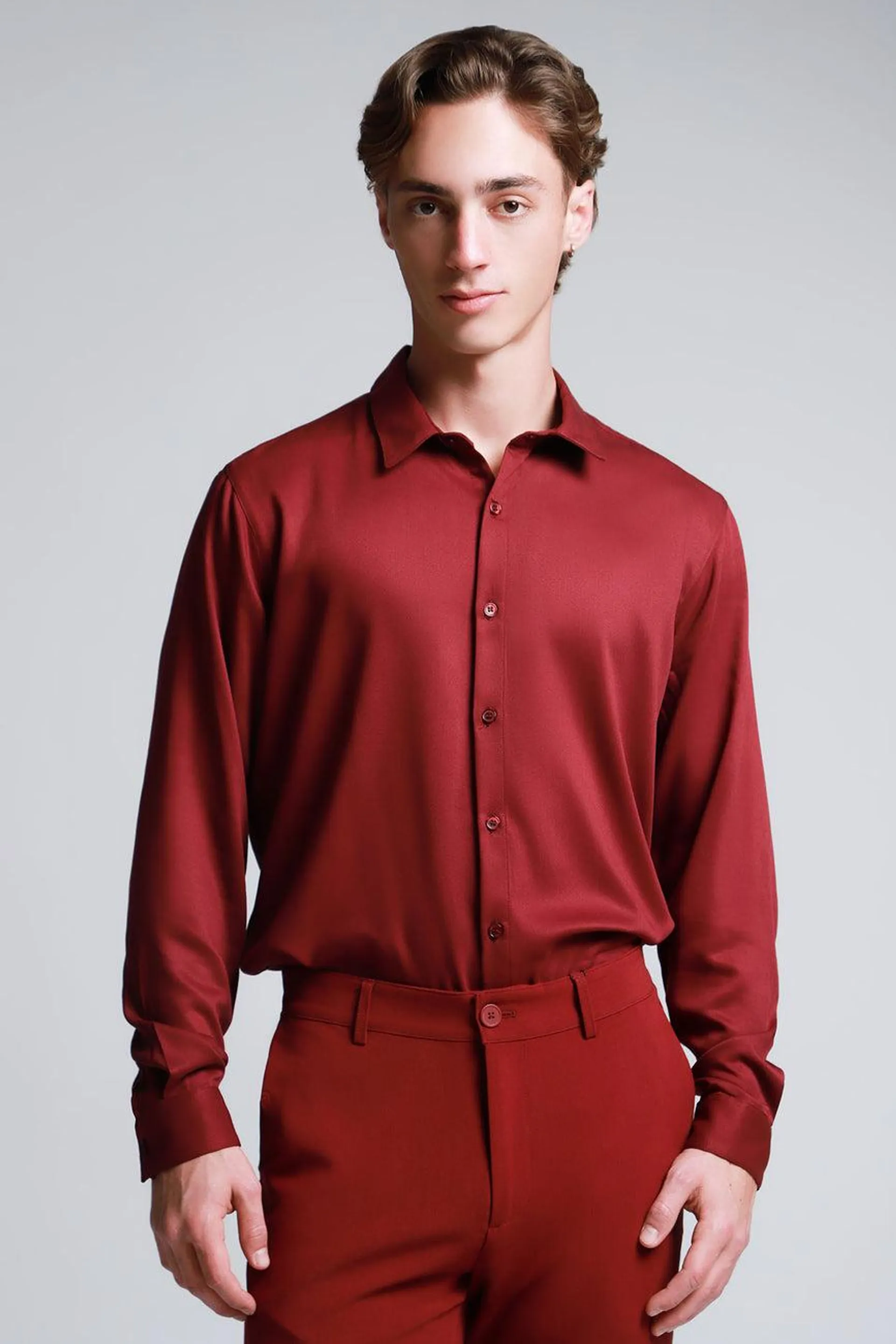 Camisa Formal Color Vino