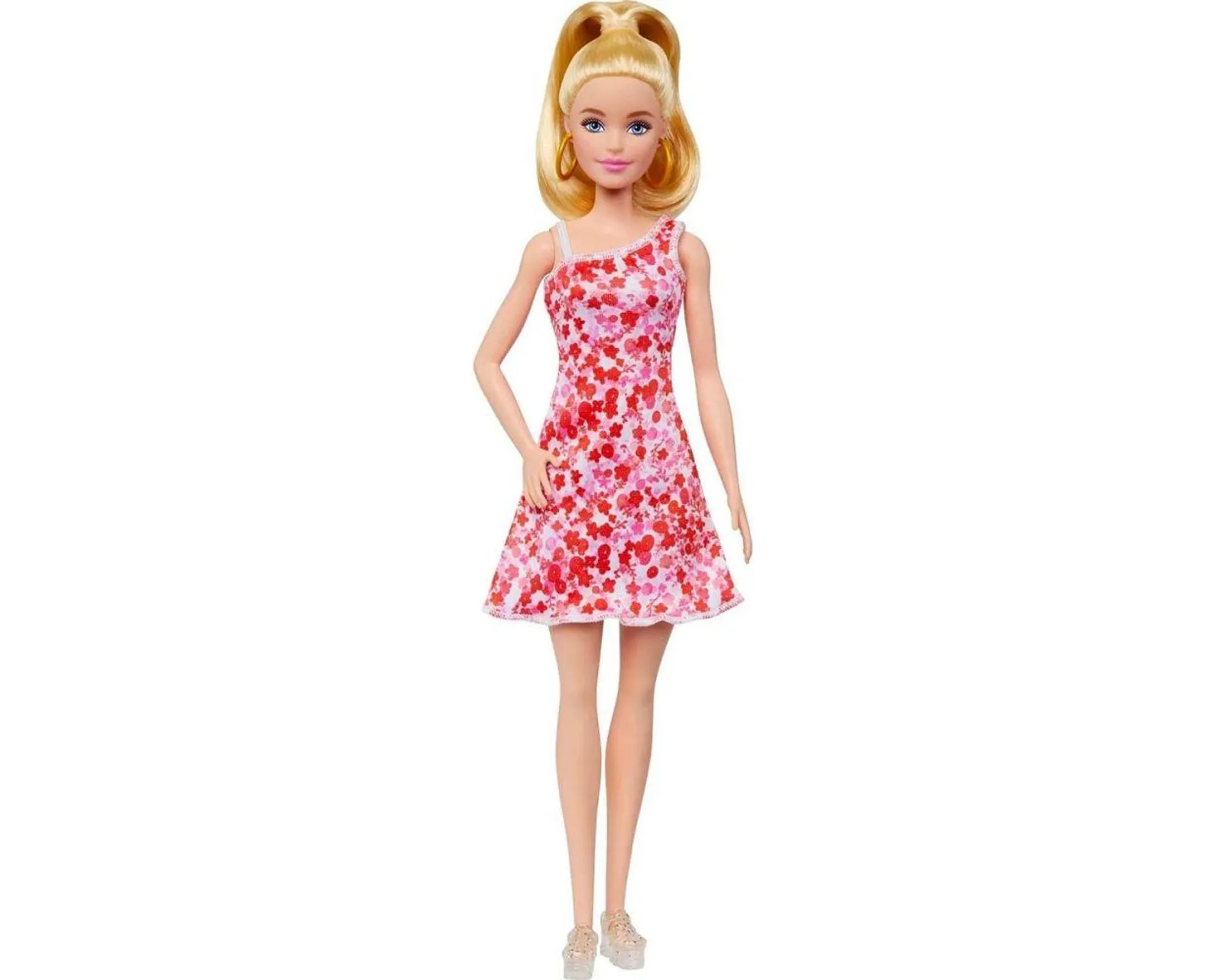 Barbie Fashionista Muñeca Vestido de Flores Rojo
