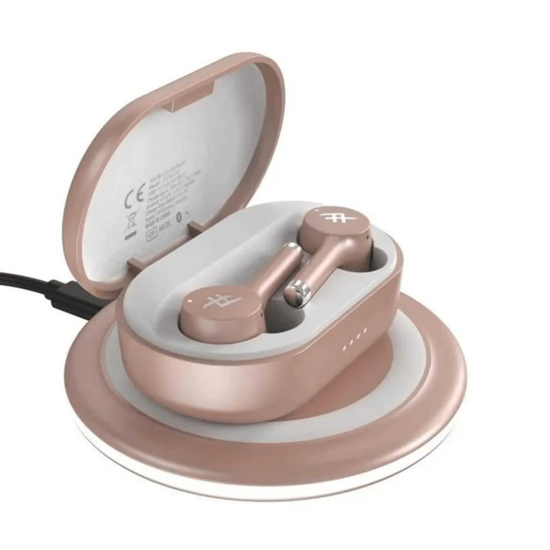 Audífonos IFROGZ AIRTIME LUXE 2 Bluetooth + Cargador inalámbrico 10W Rose Gold