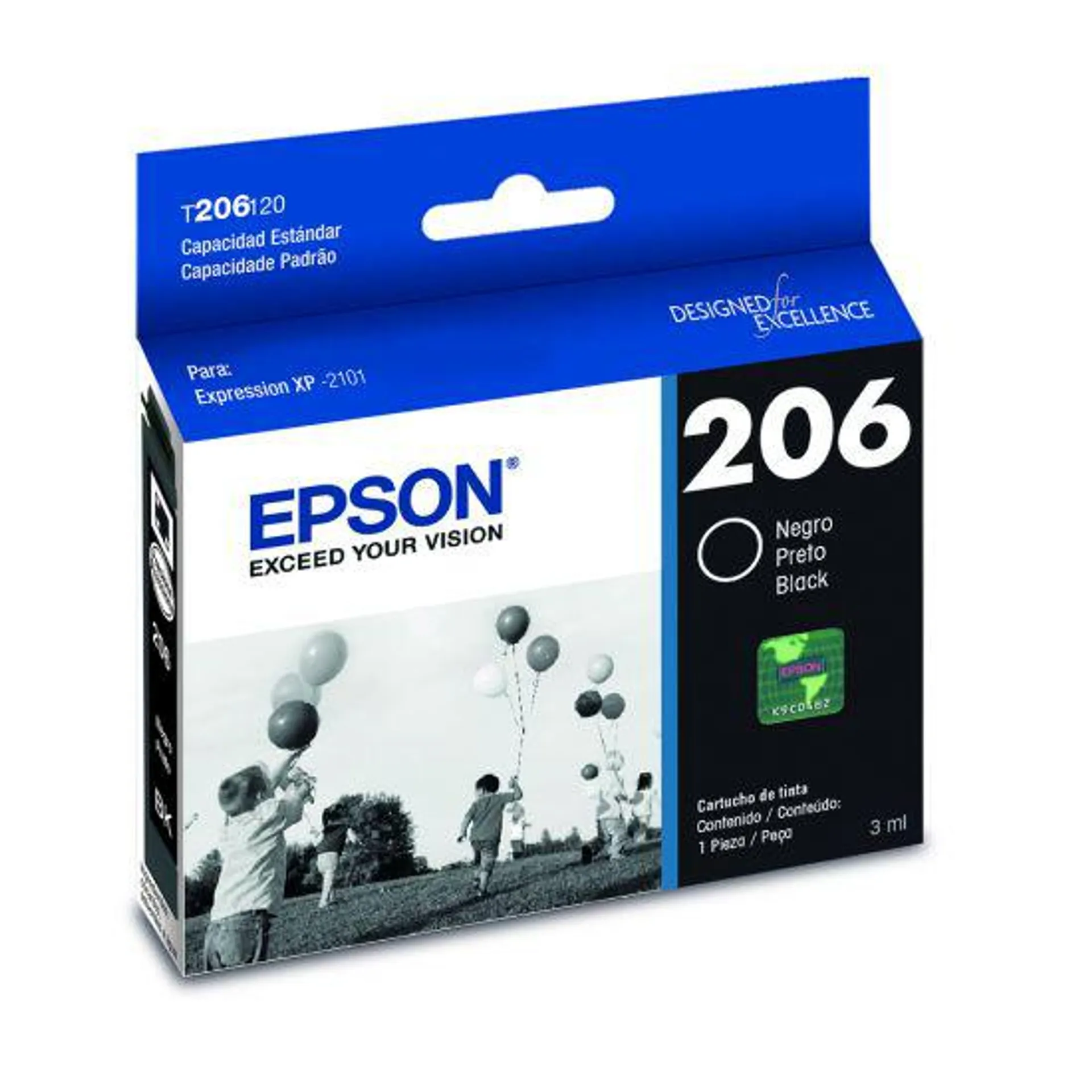 206 Black Ink Cartridge - Xpression XP-2101