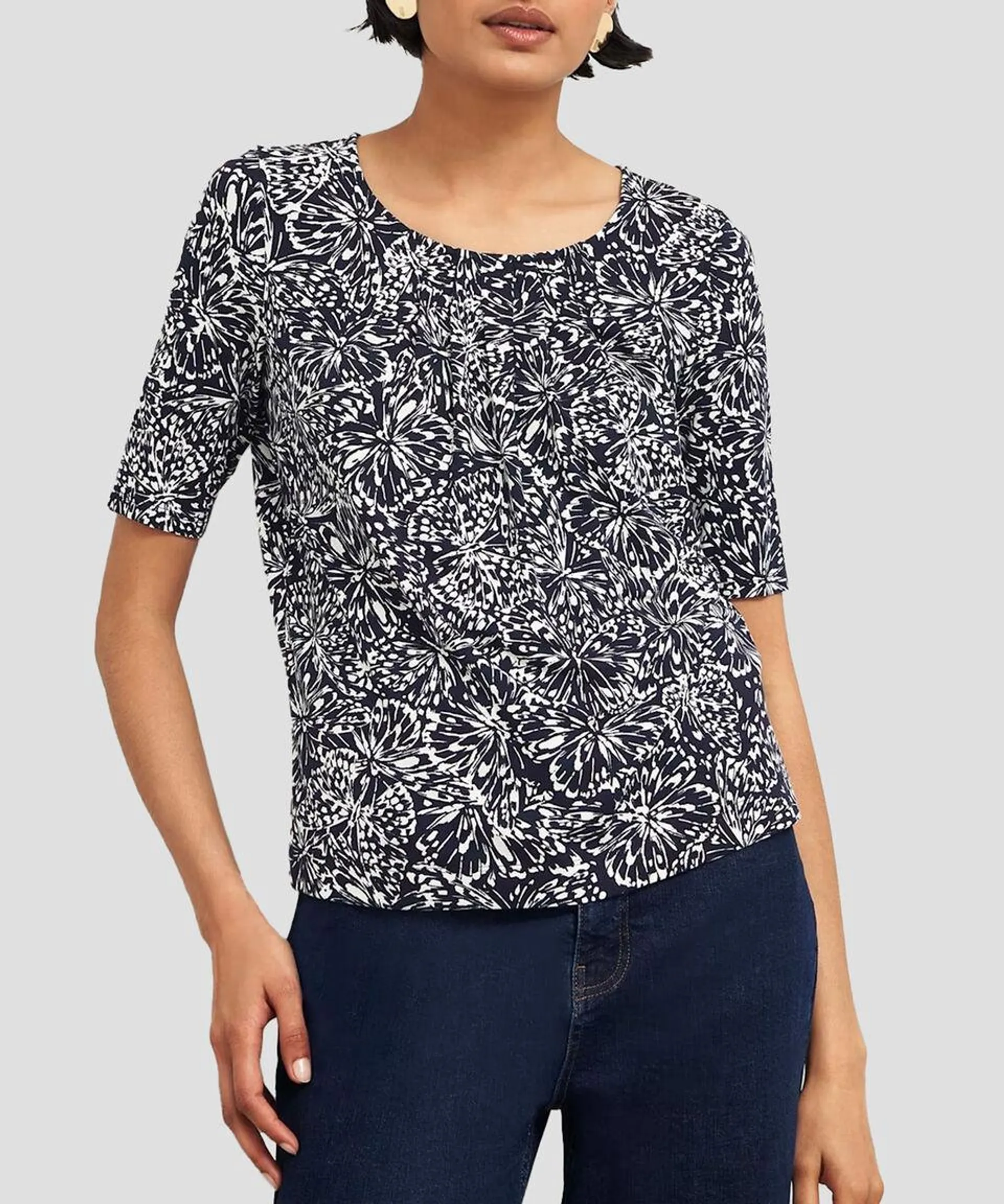 Blusa manga 3,4 Mujer