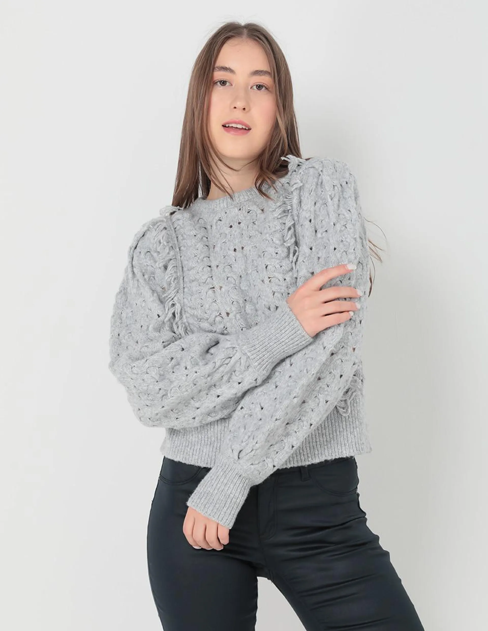 Suéter DKNY Jeans cuello redondo para mujer