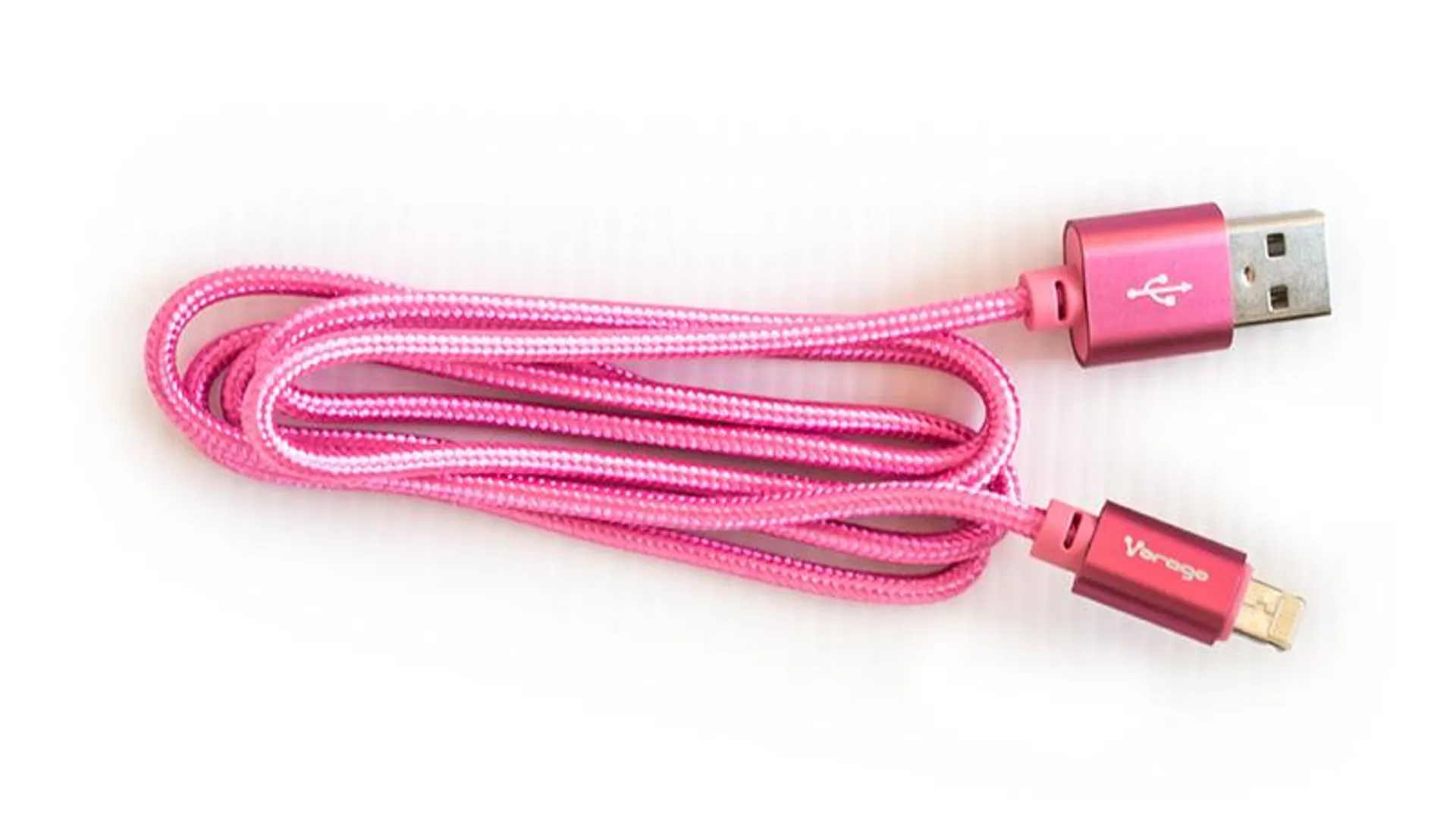 Cable Vorago Cab-209 Dual Micro Usb/Lightning Rosa 1M Bolsa
