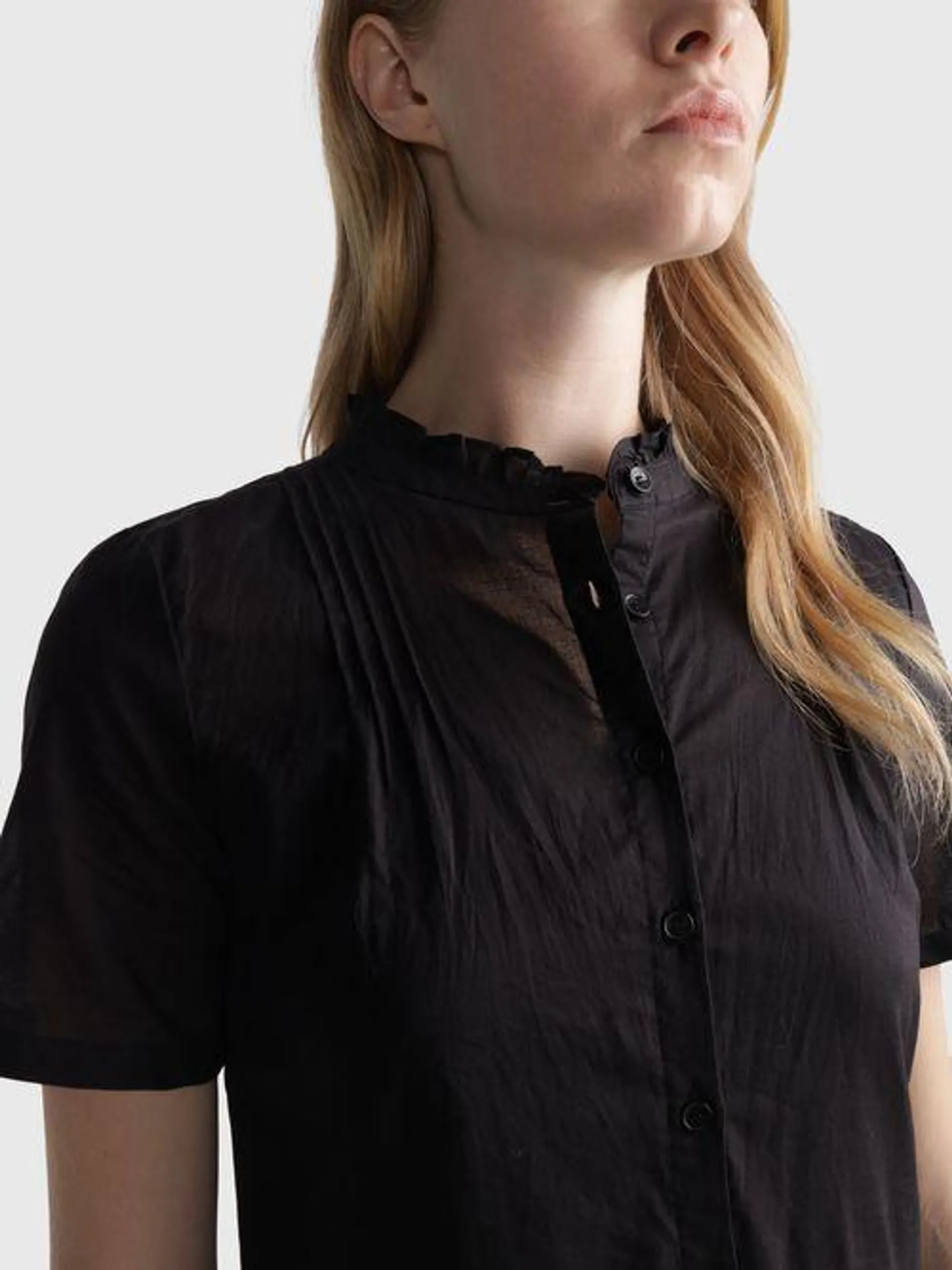 Vestido Tommy Hilfiger con plisado en hombros de mujer