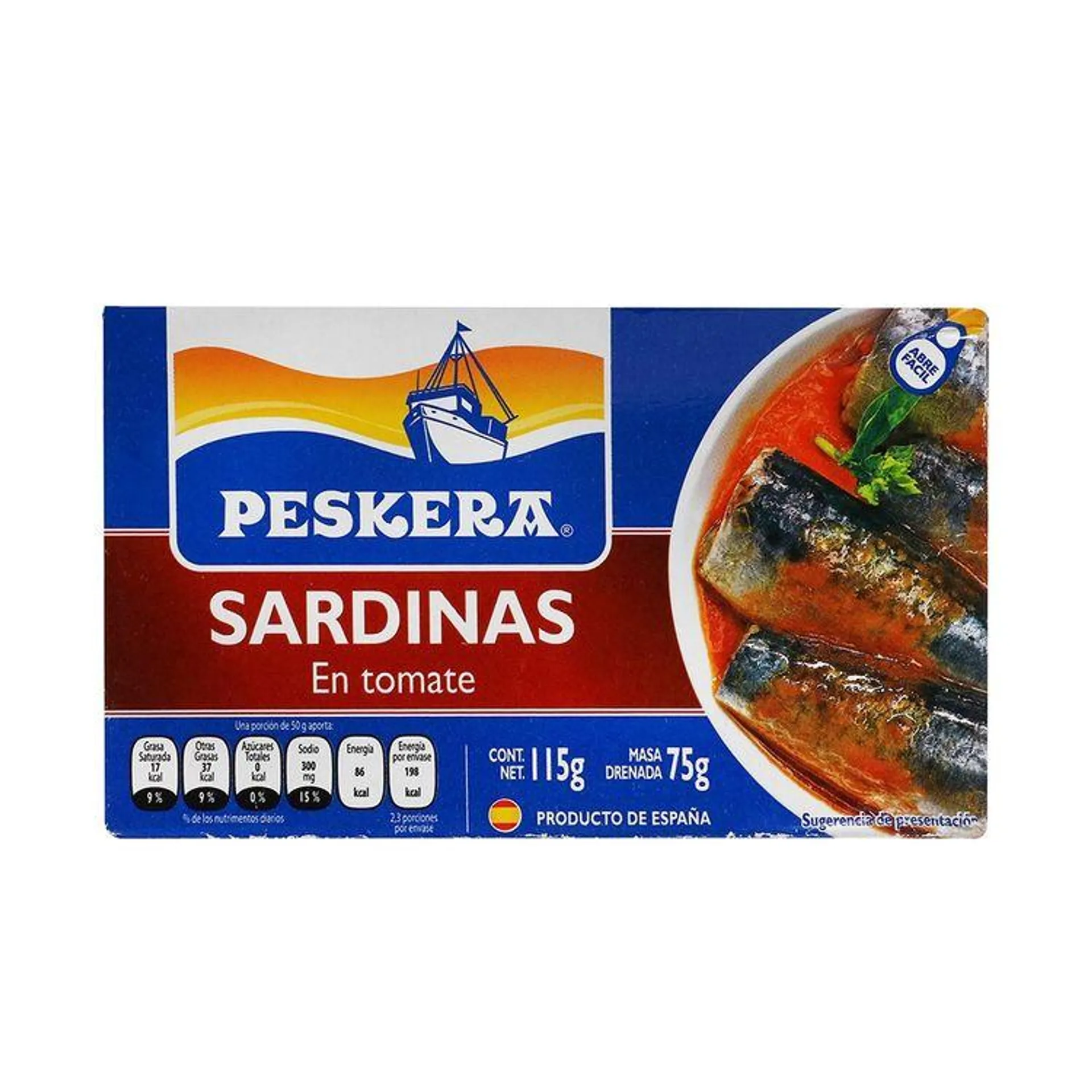 Sardina Peskera En Tomate 115Gr - Peskera - 1 pieza