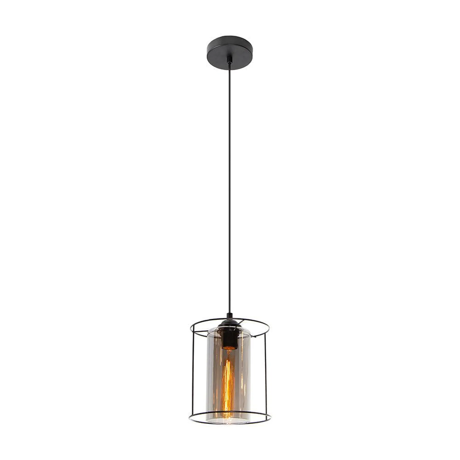 Lámpara Colgante Modern Luxe Negro E27 40w 1 Luz