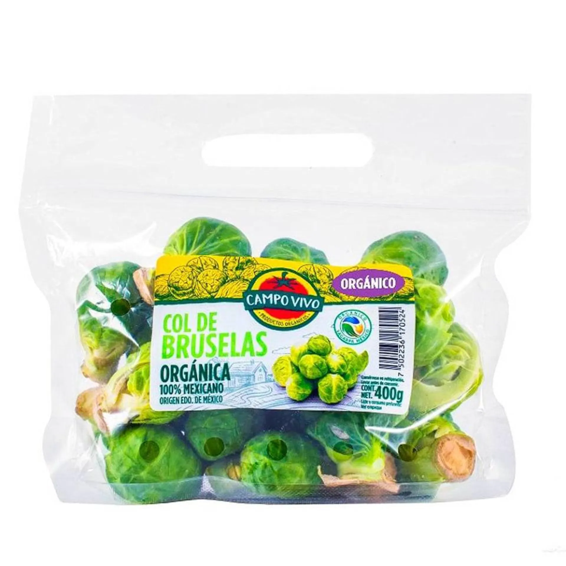 Col de bruselas orgánica Campo Vivo 400 g