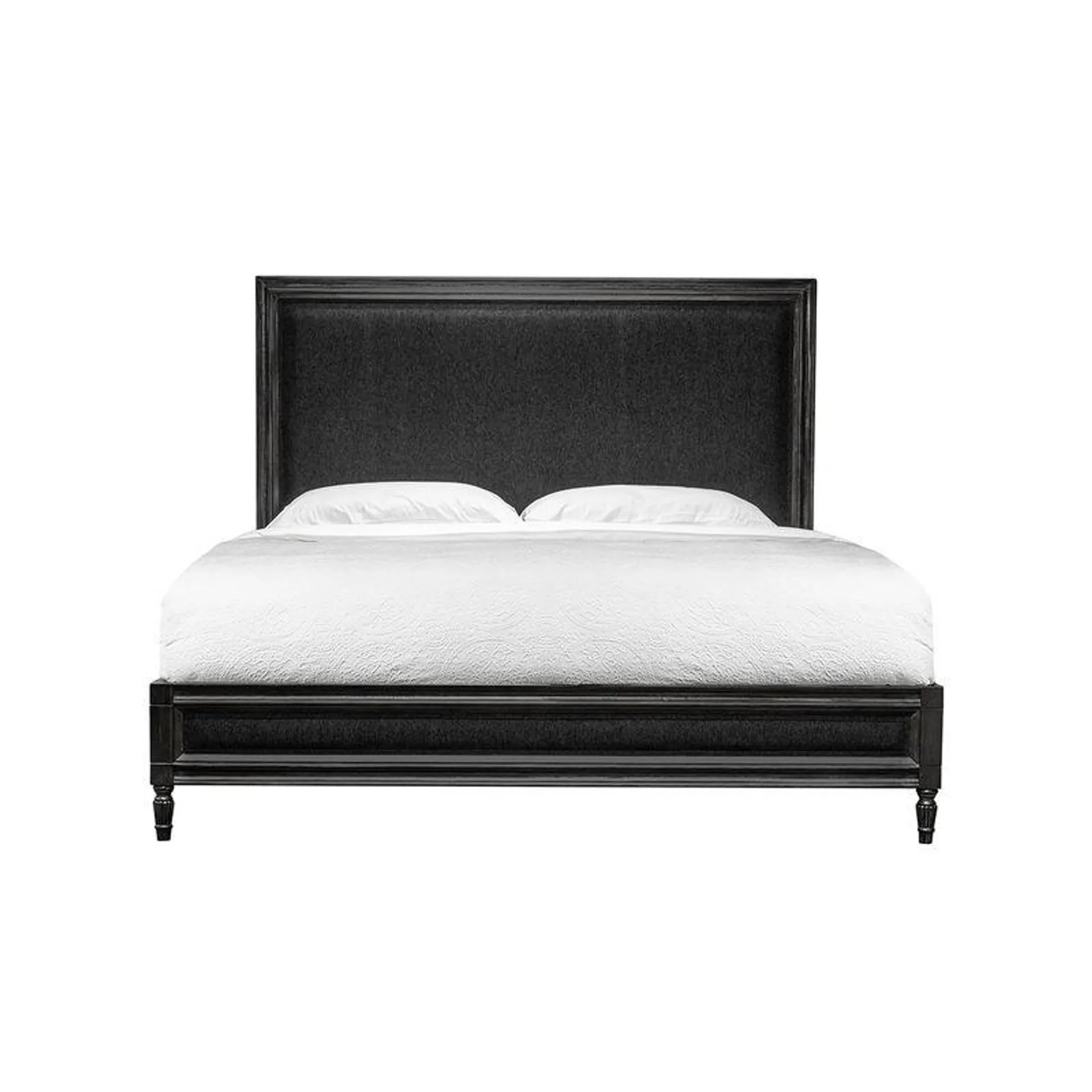 Cama Henry II Rosamorada Negra King Size