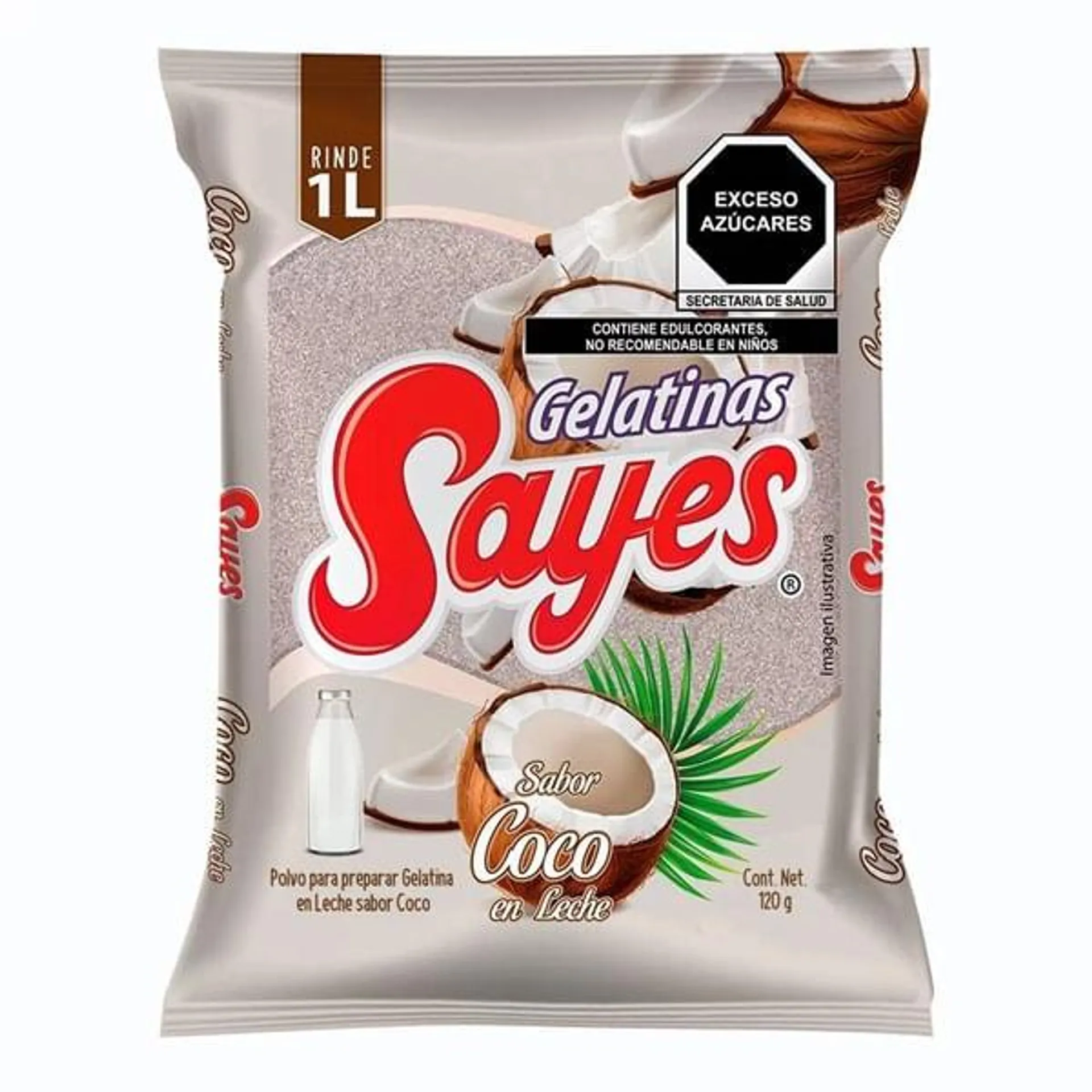 Gelatina en polvo leche Sayes coco 120 g