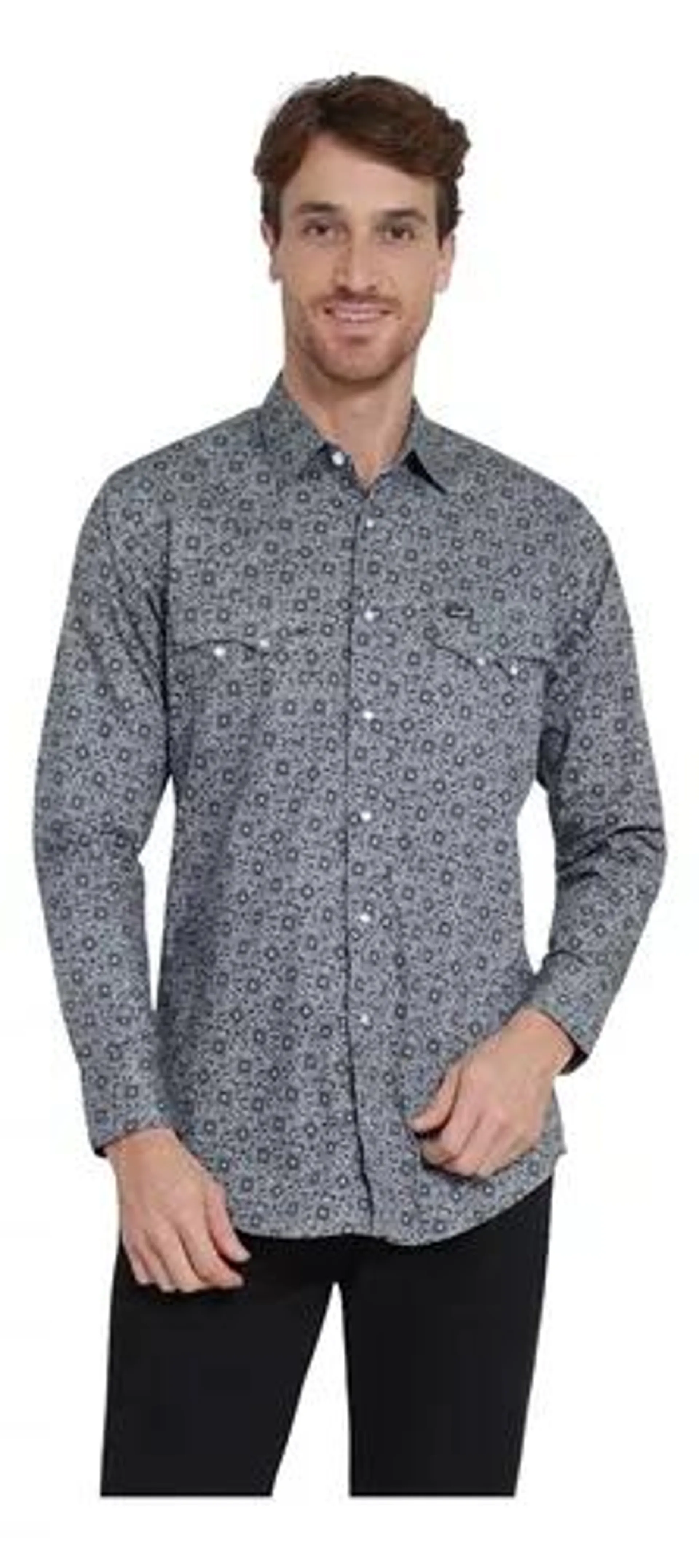 Camisa Vaquera Hombre Wrangler Slim Fit Manga Larga 411