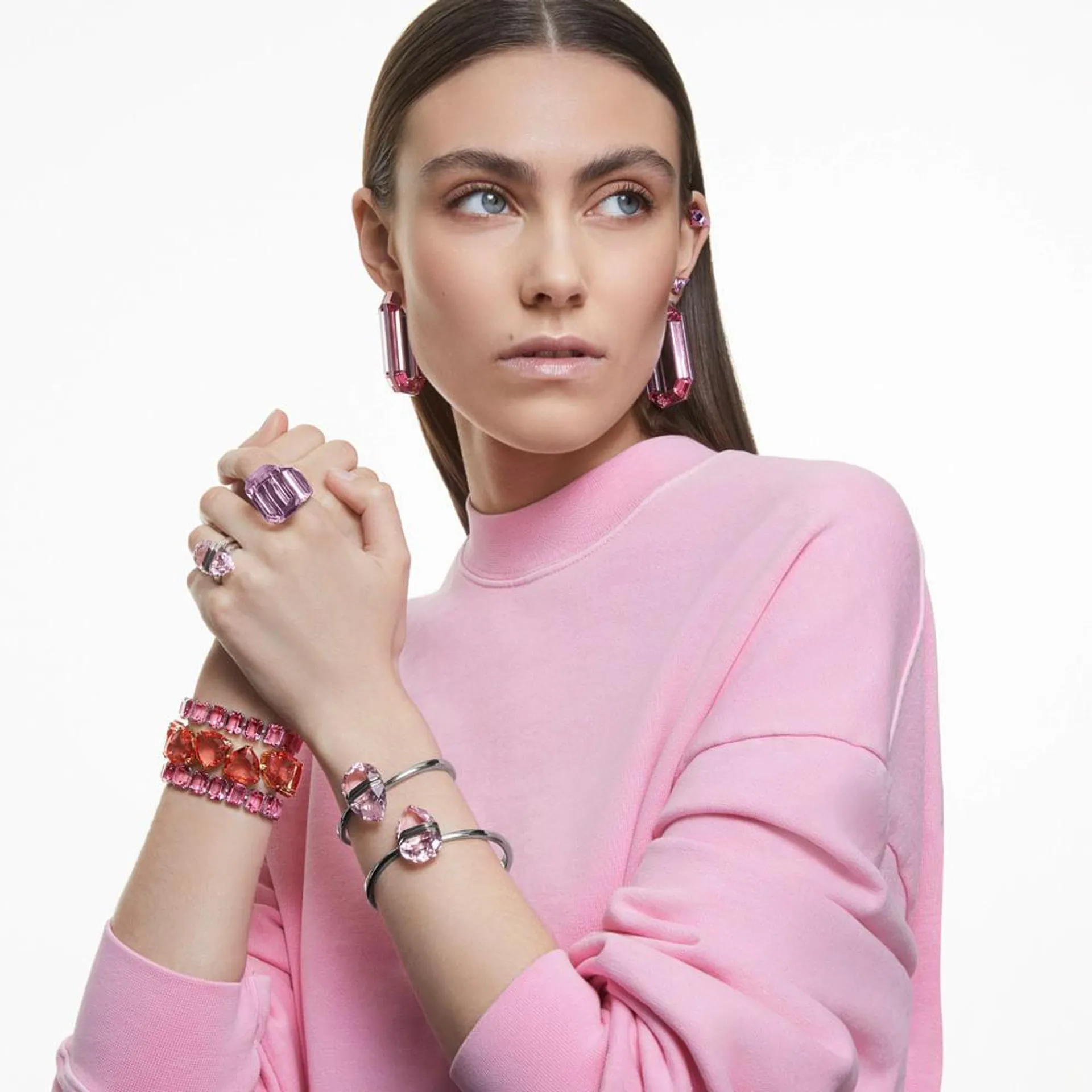 Anillo Lucent, Magnetic, Rosa, Baño de rodio