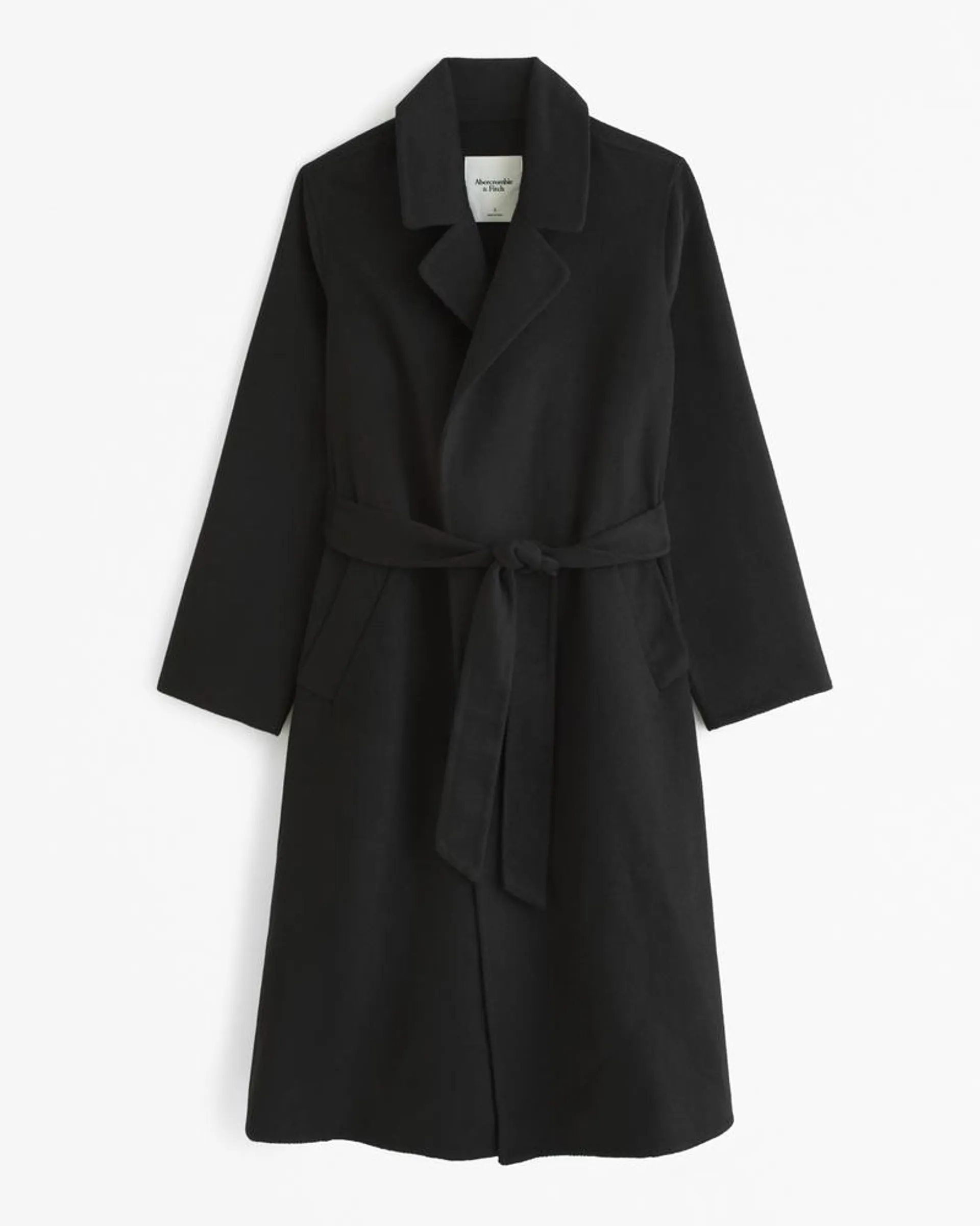 Double-Cloth Belted Wool-Blend Coat