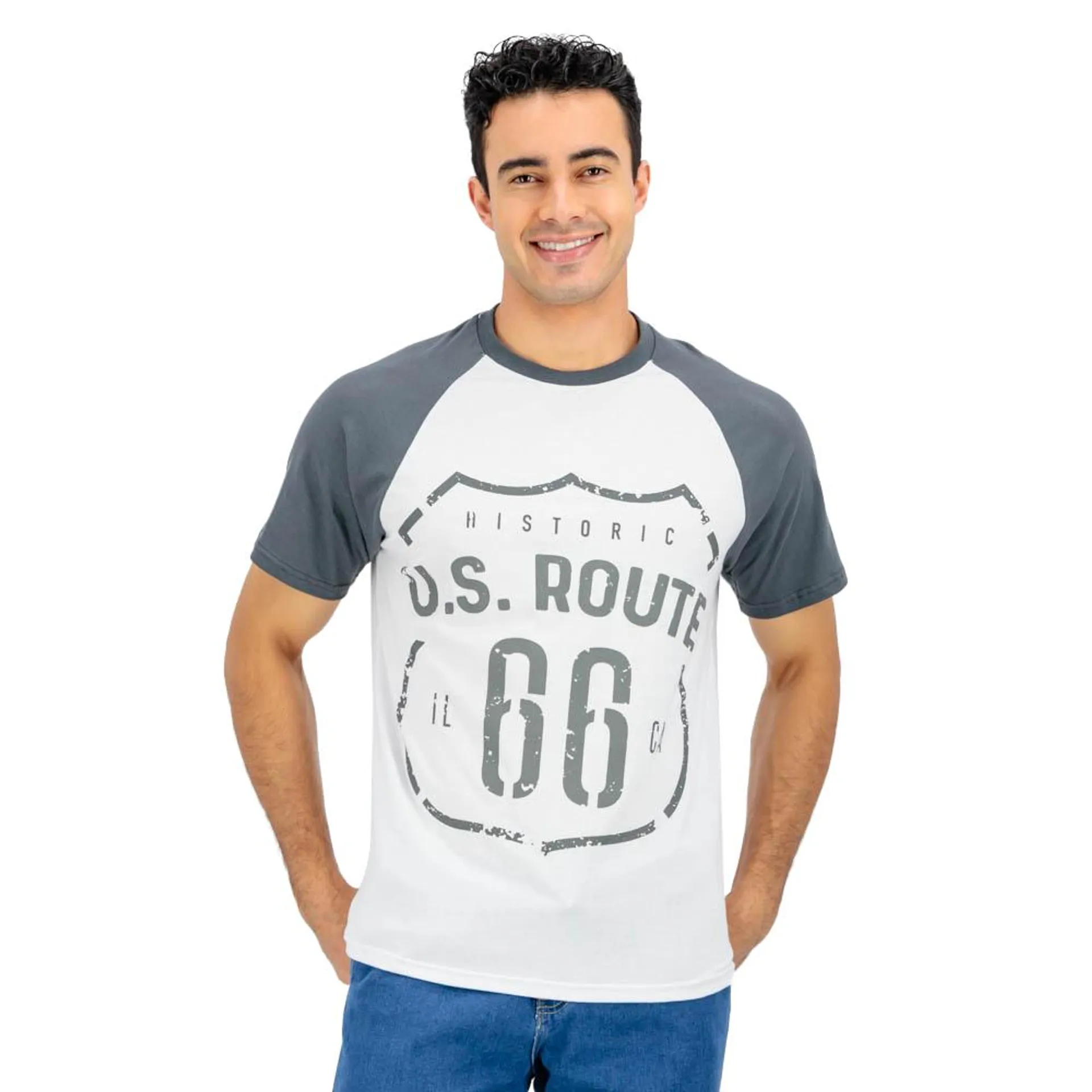 Playera Hummo Hombre Estampado Route 66