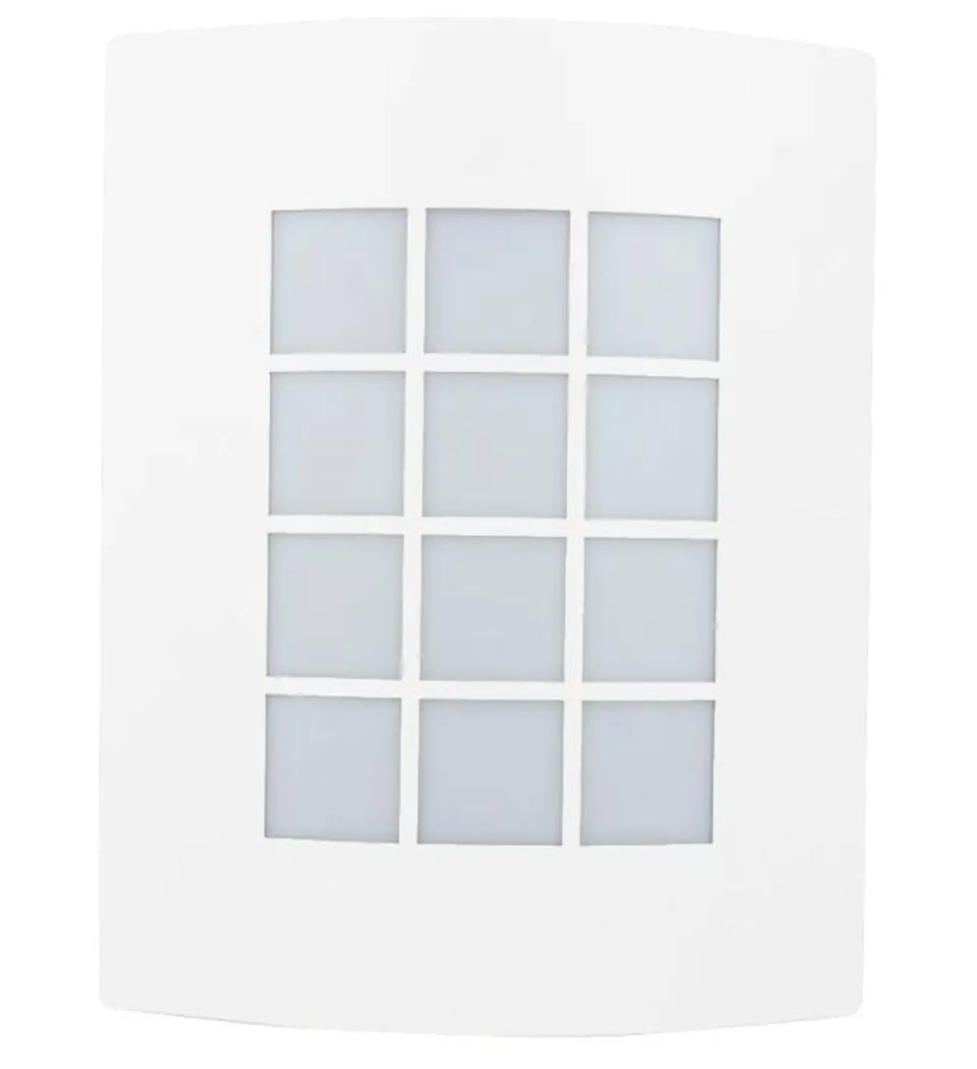 Luminaria arbotante decorativa acabado blanco cuadricula base e27 sin foco