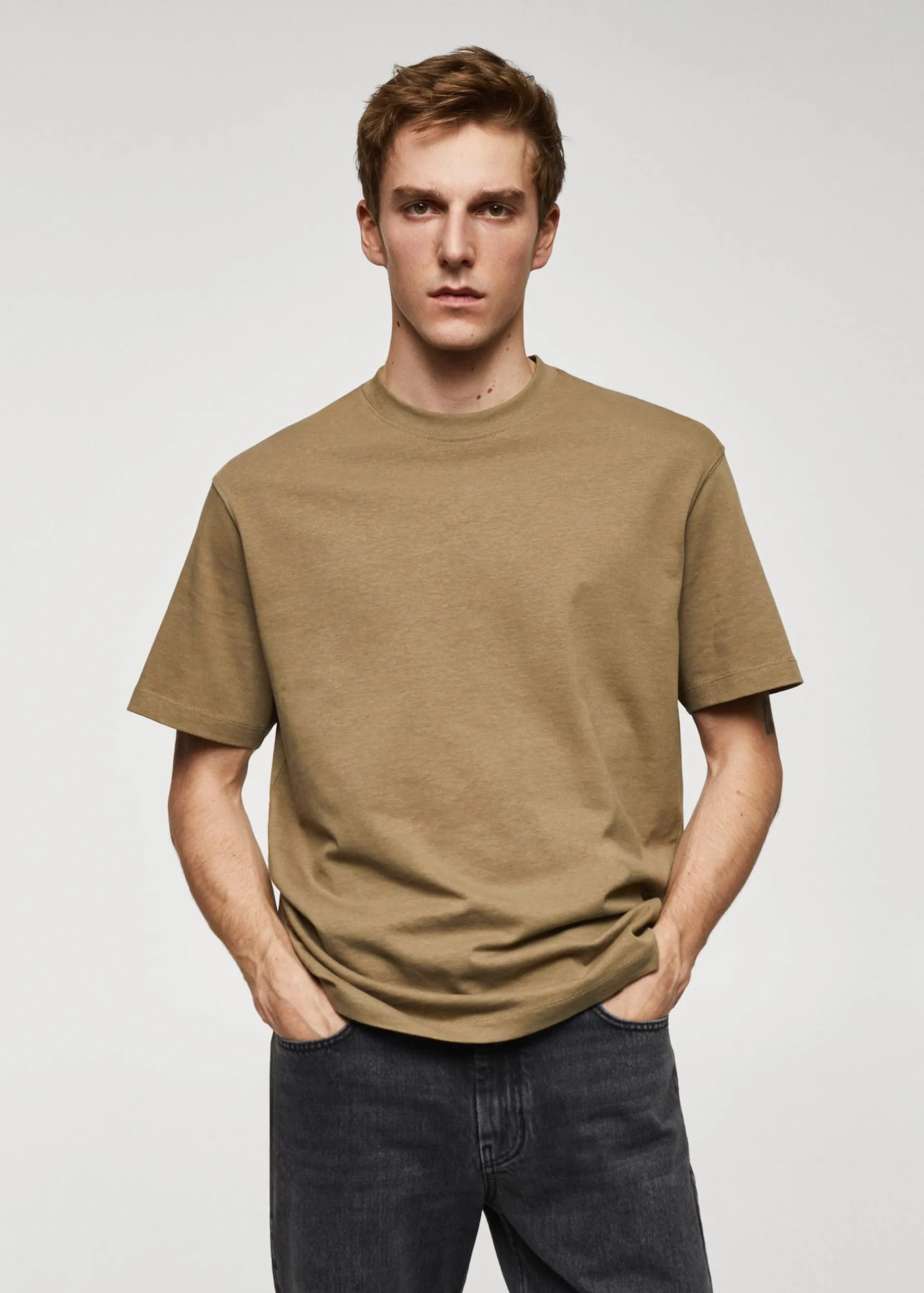 Camiseta básica 100% algodón relaxed fit
