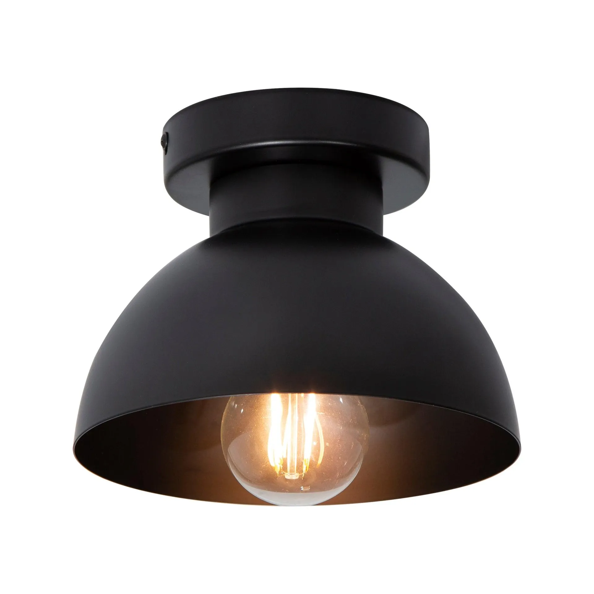 Lámpara de Techo Negro Mate 1 Luz E27 60w