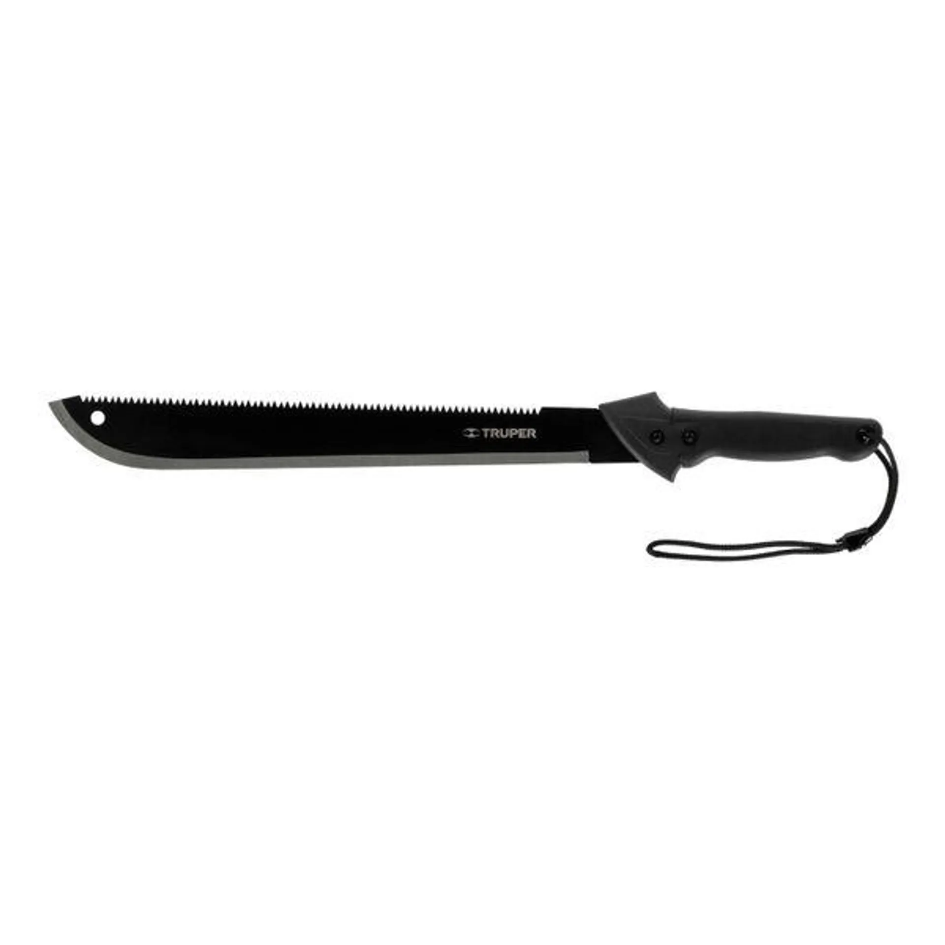 MACHETE DOBLE FILO 18 PULG. CACHA BIMATERIAL, CON FUNDA, TRUPER