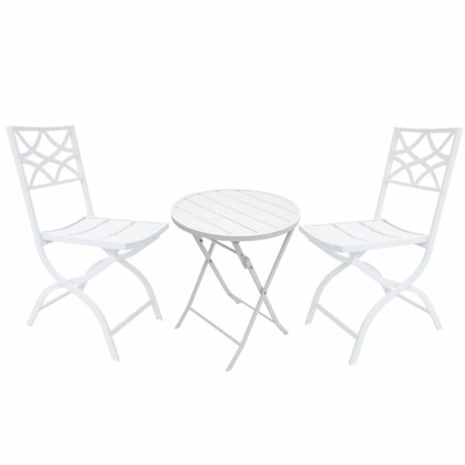 COMBO BISTRO MESA Y SILLAS PLEGABLE BLANCA