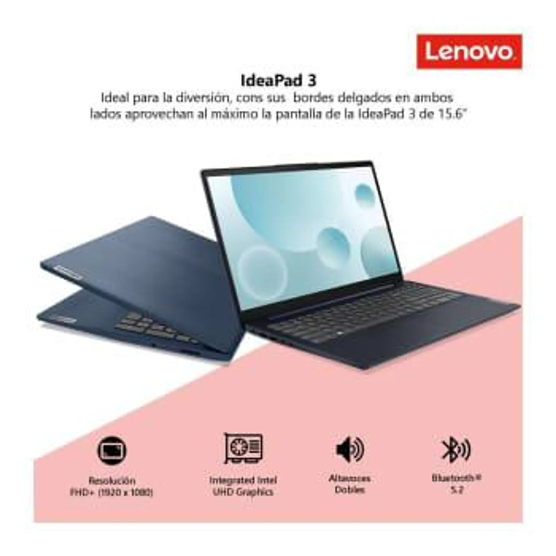 Laptop Lenovo Ideapad 3 Core i3 12a Gen/8 GB RAM/512 GB SSD + Mochila