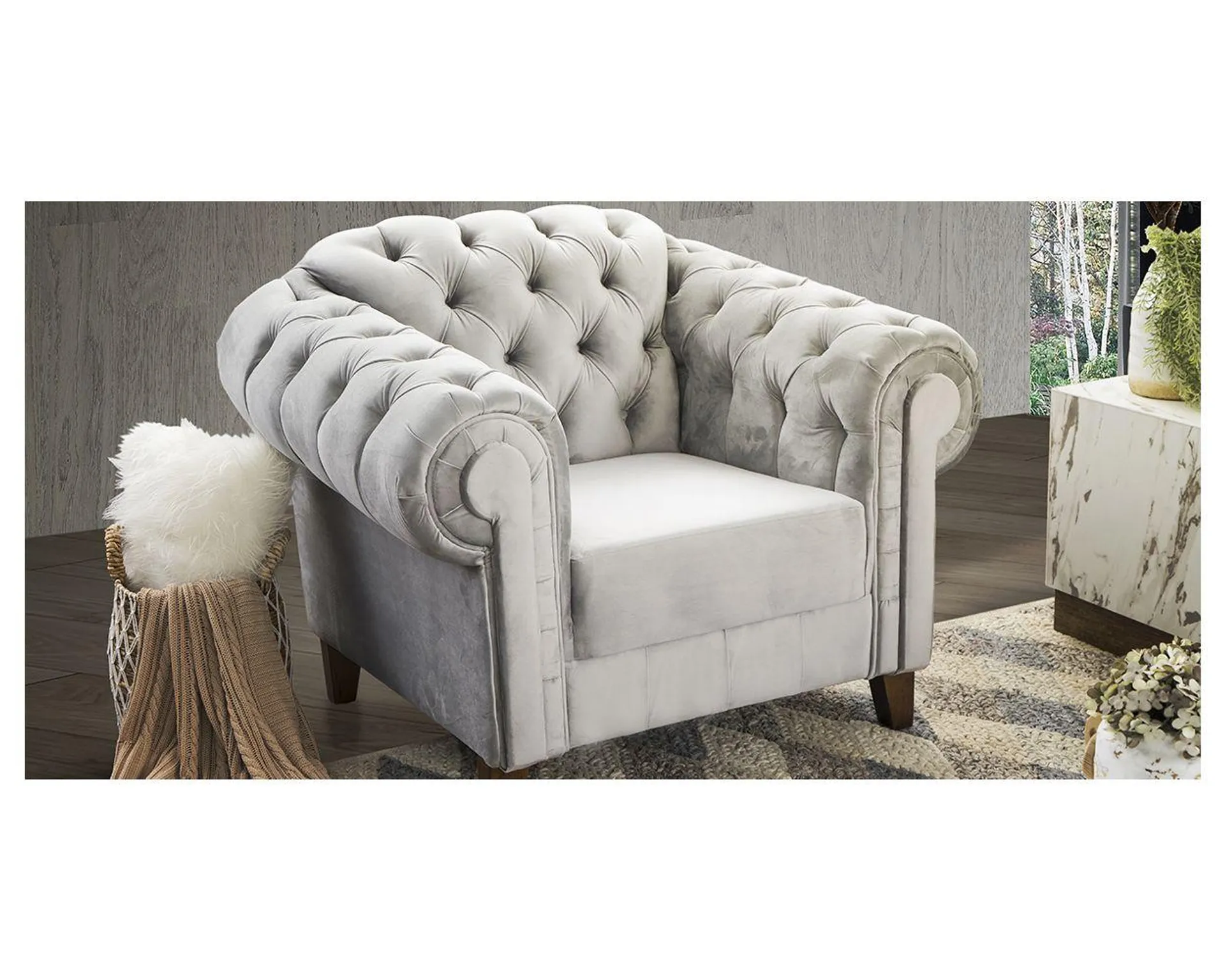 Sillón Alessandra Plata